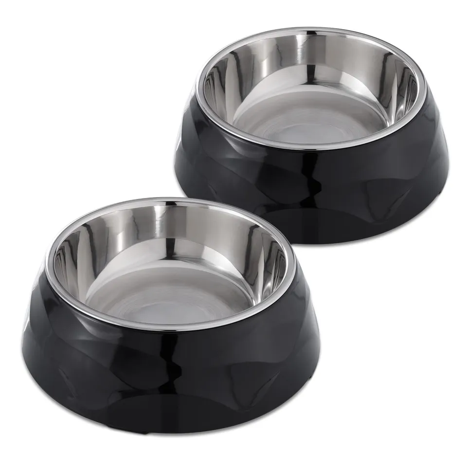 navaris-animals-futternapf-schwarz-stapelbar-2x-350-ml image 1