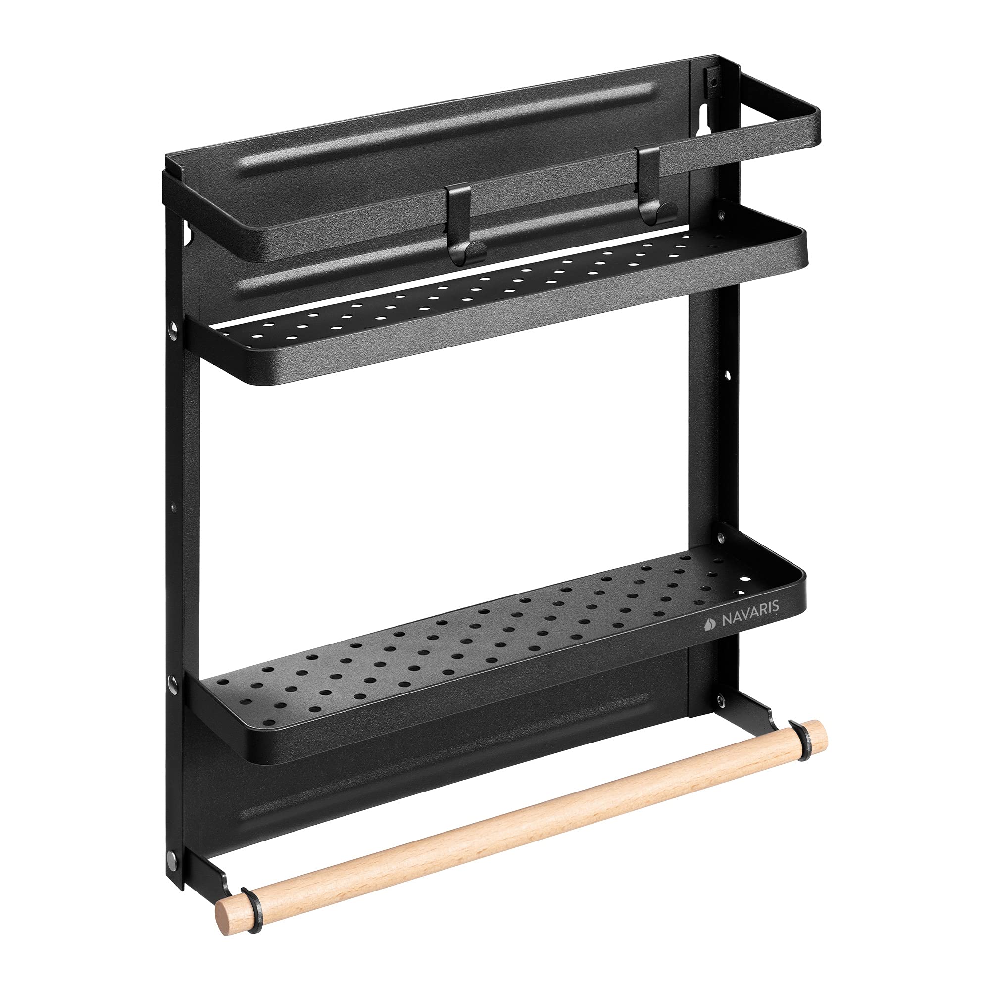 navaris-kitchen-k-hlschrank-regal-magnetisch-schwarz image 1