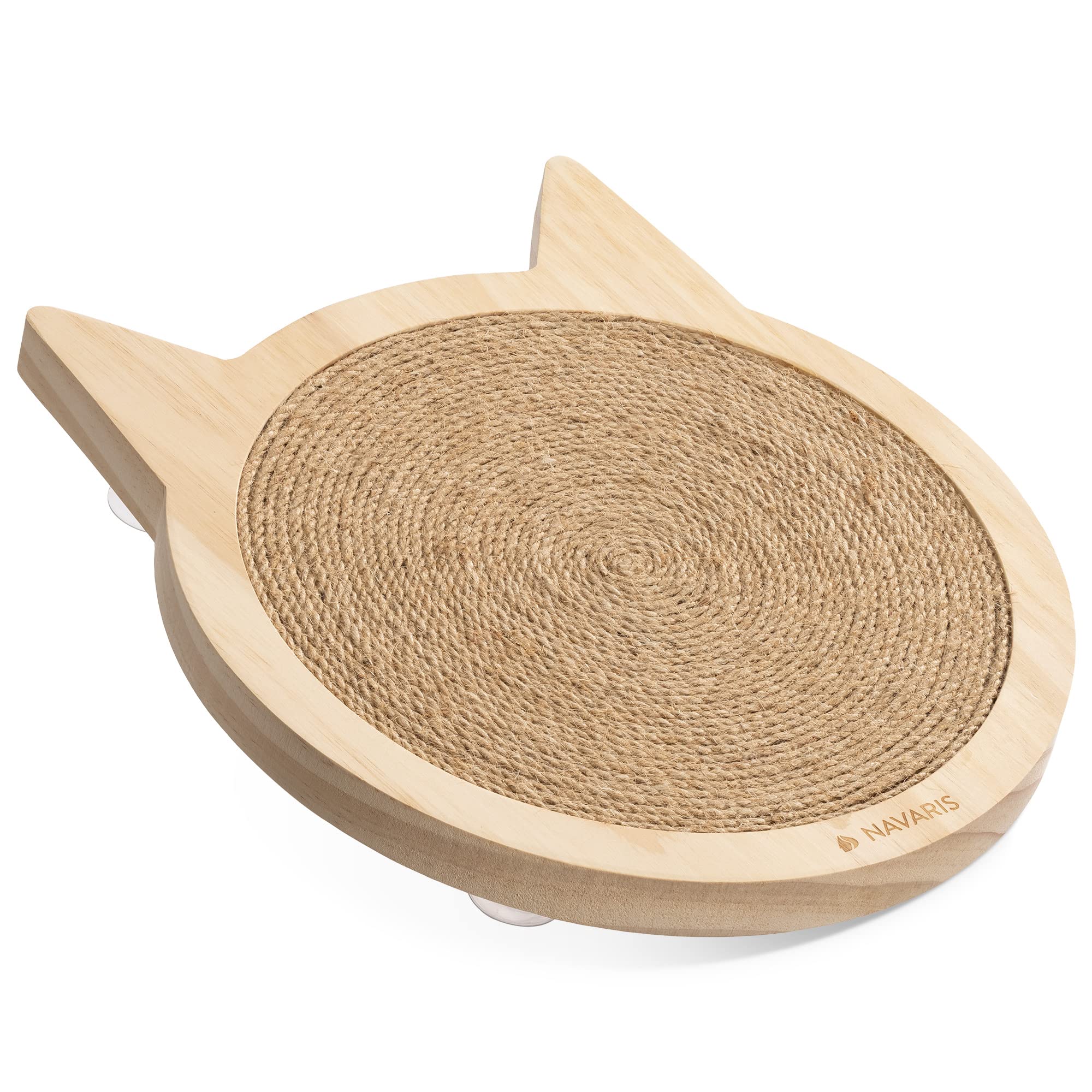 navaris-kratzbrett-katzen-holz-sisal-wand-mit-saugn-pfen image 7