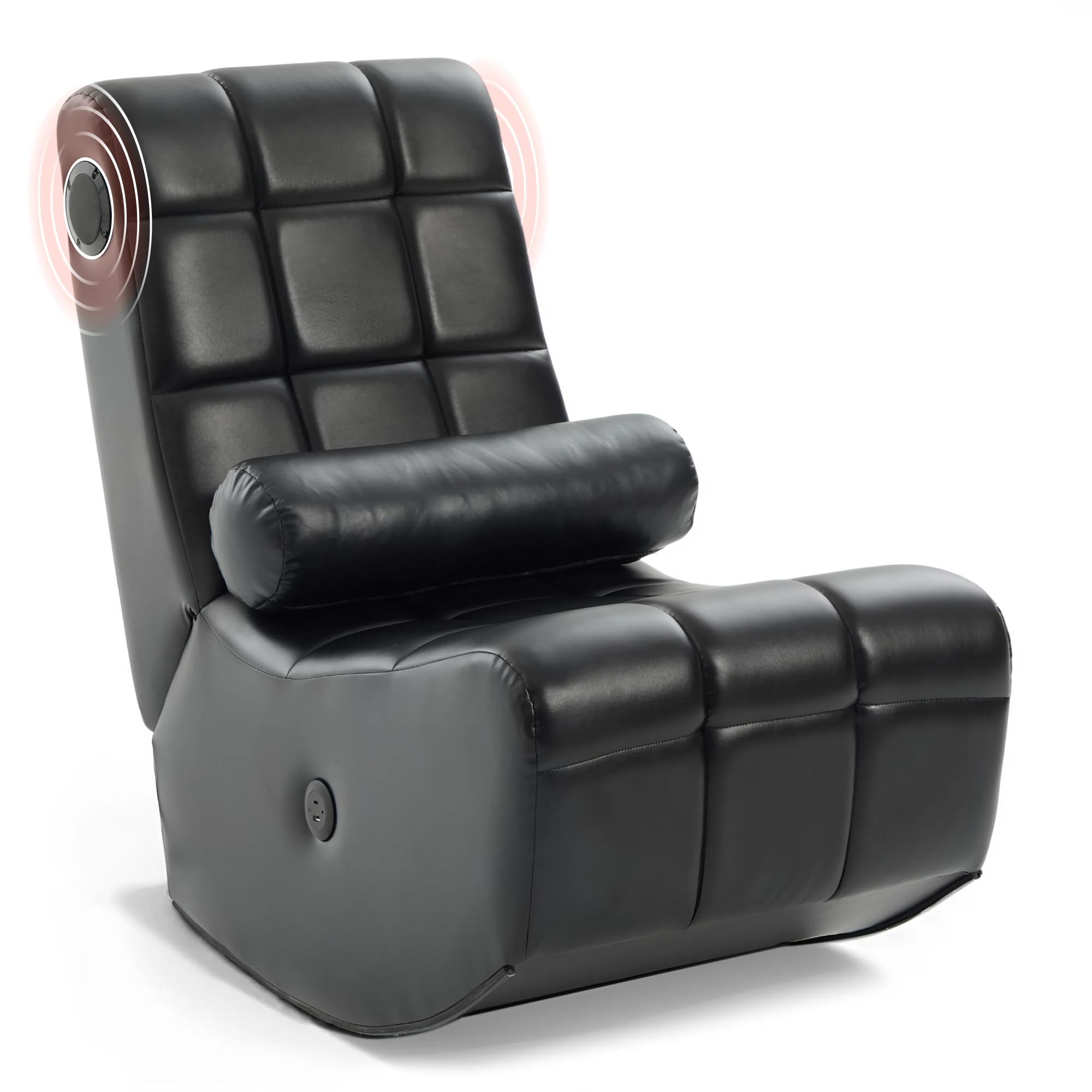 allyson-relaxsessel-lounge-fernsehsessel-bluetooth-usb-schwarz-lederlook image 1
