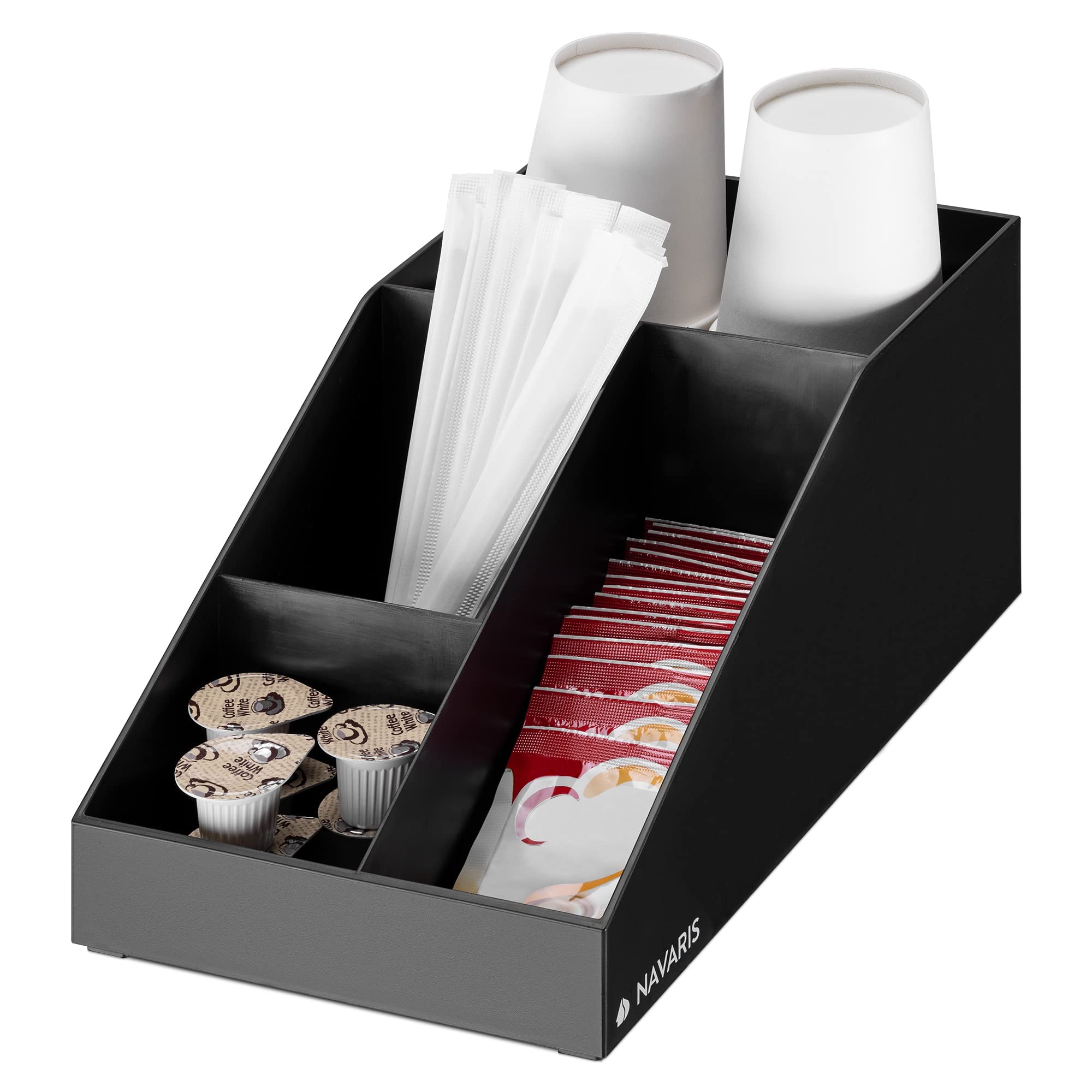 navaris-kaffee-organizer-kaffeebar-4-f-cher-aufbewahrungsbox-schwarz image 7
