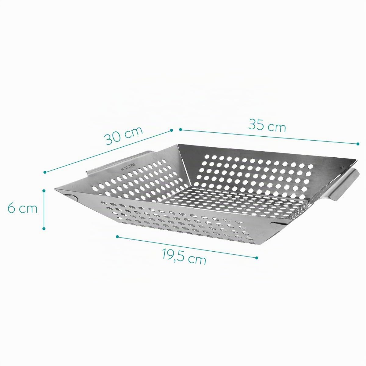 navaris-grillpfanne-edelstahl-35x30x6-cm-grillkorb-gelocht image 3