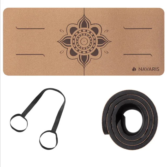 navaris-sport-yoga-kniekissen-kork-matte-linien-60x25cm image 1