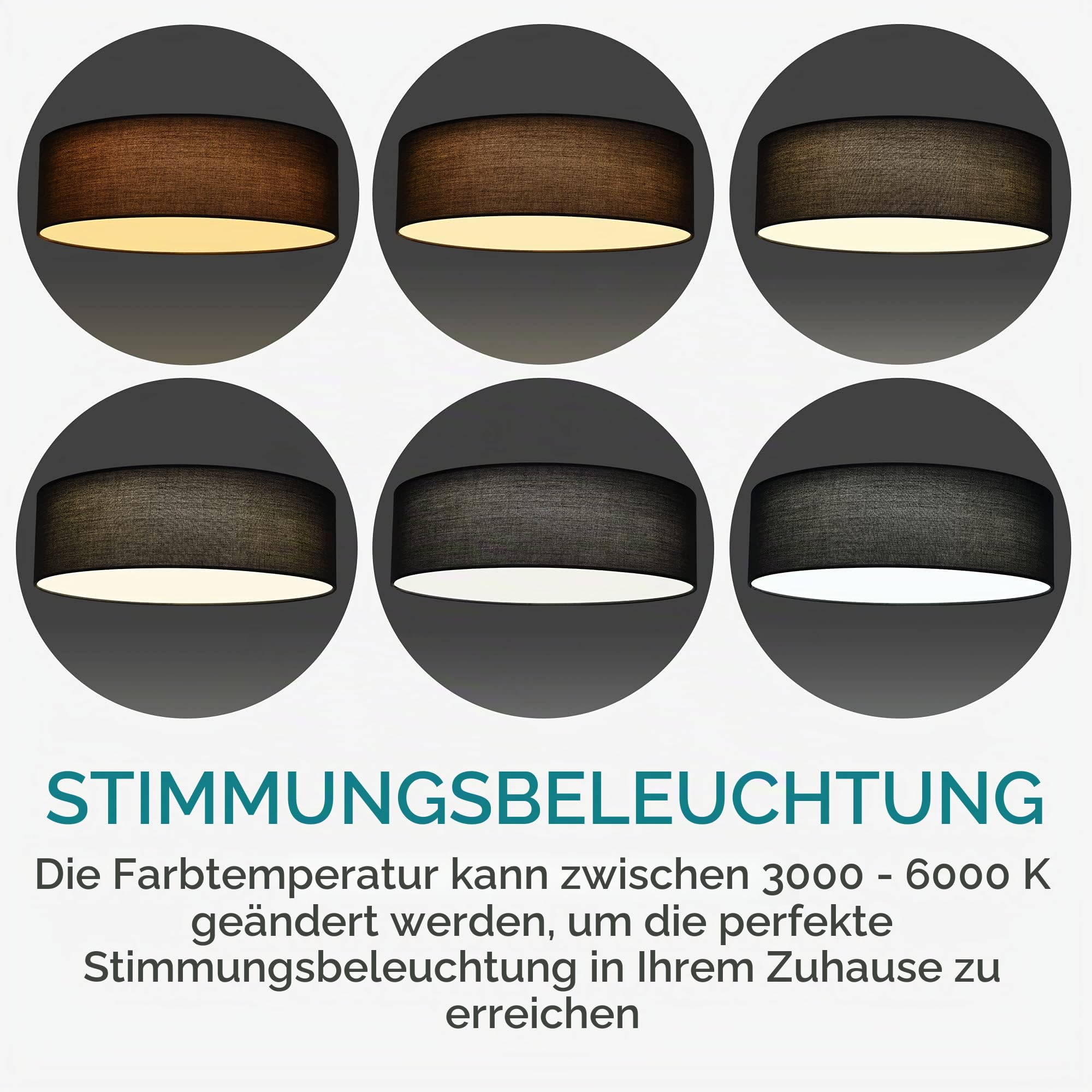 navaris-lighting-led-deckenleuchte-40-cm-rund-grau-dunkelgrau-dimmbar image 3