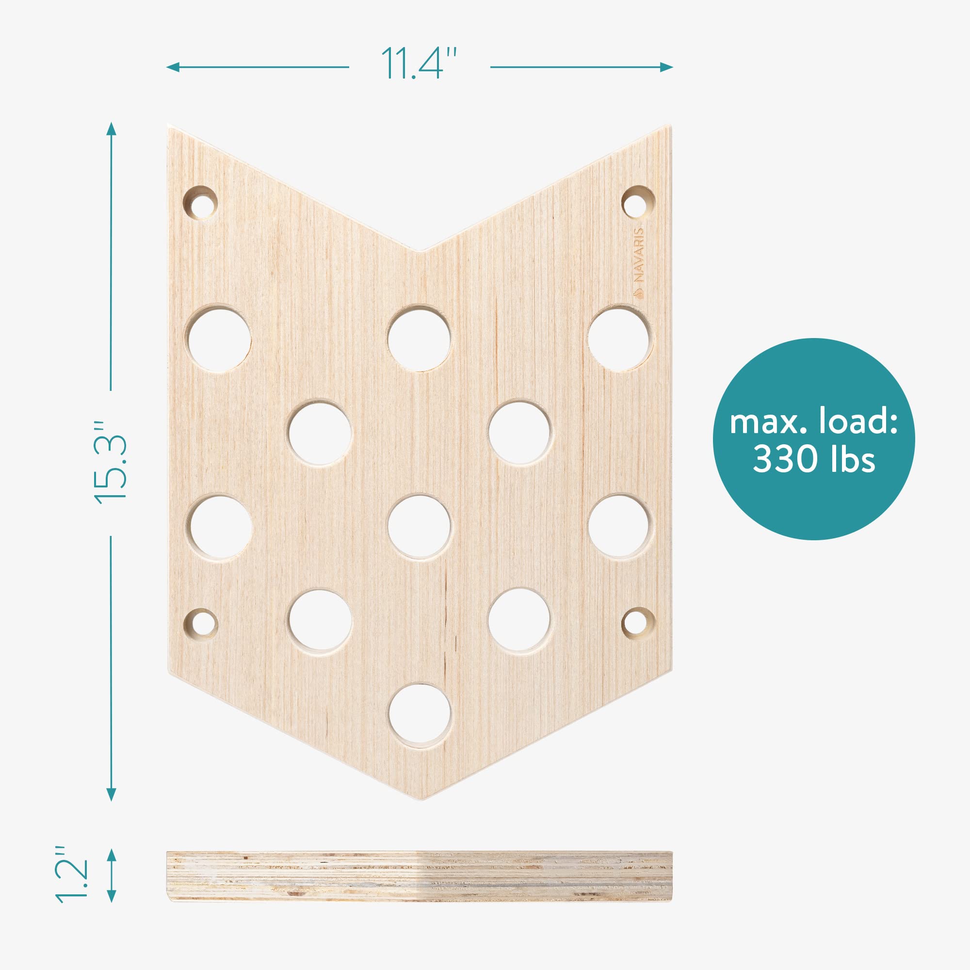 navaris-sport-pegboard-kletterbrett-3er-set-holz-bis-150-kg image 4