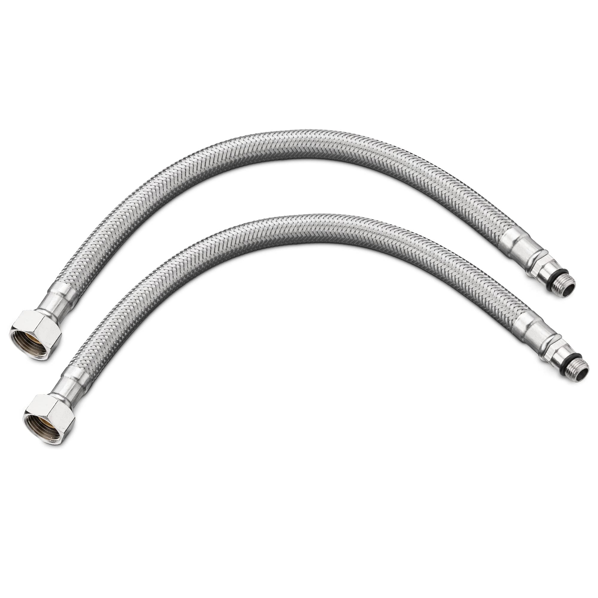 navaris-living-anschlussschlauch-g3-8xm10-30cm-2er-set-edelstahl image 1
