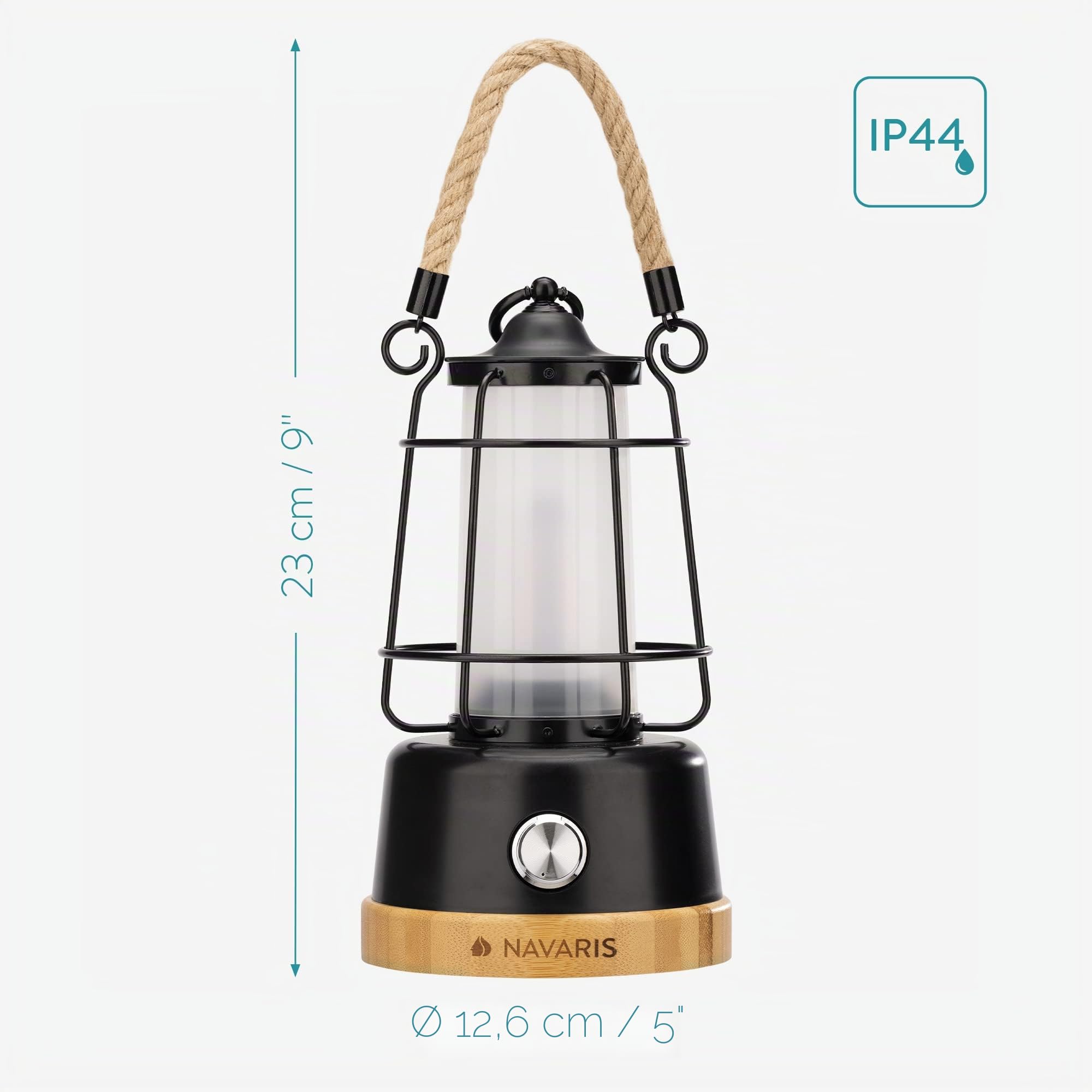 navaris-led-laterne-akku-dimmbar-powerbank-bambus image 5