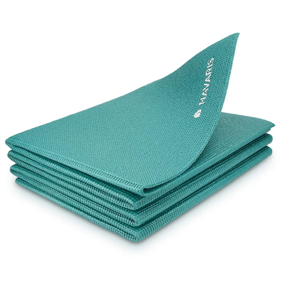 navaris-sport-yogamatte-faltbar-173x61cm-4mm-blau-rutschfest-reise image 1