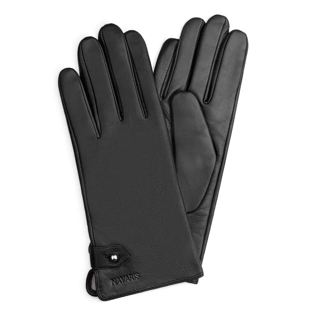 navaris-touchscreen-lederhandschuhe-damen-lammleder-kaschmir image 1