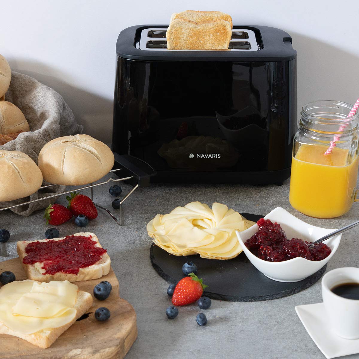 navaris-toaster-doppelschlitz-schwarz-1000w-6-stufen image 2