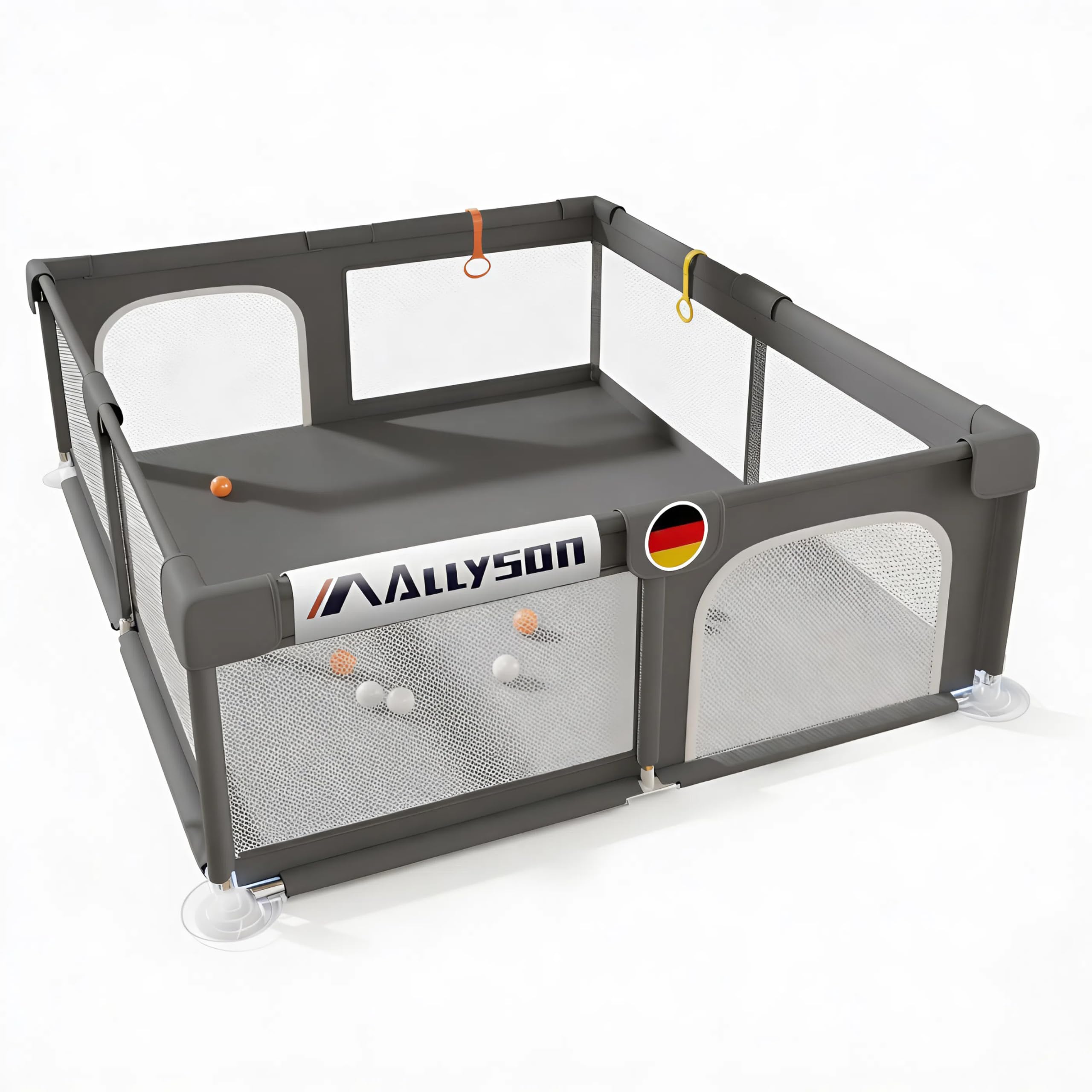 allyson-baby-laufstall-130x130cm-dunkelgrau-matte image 1