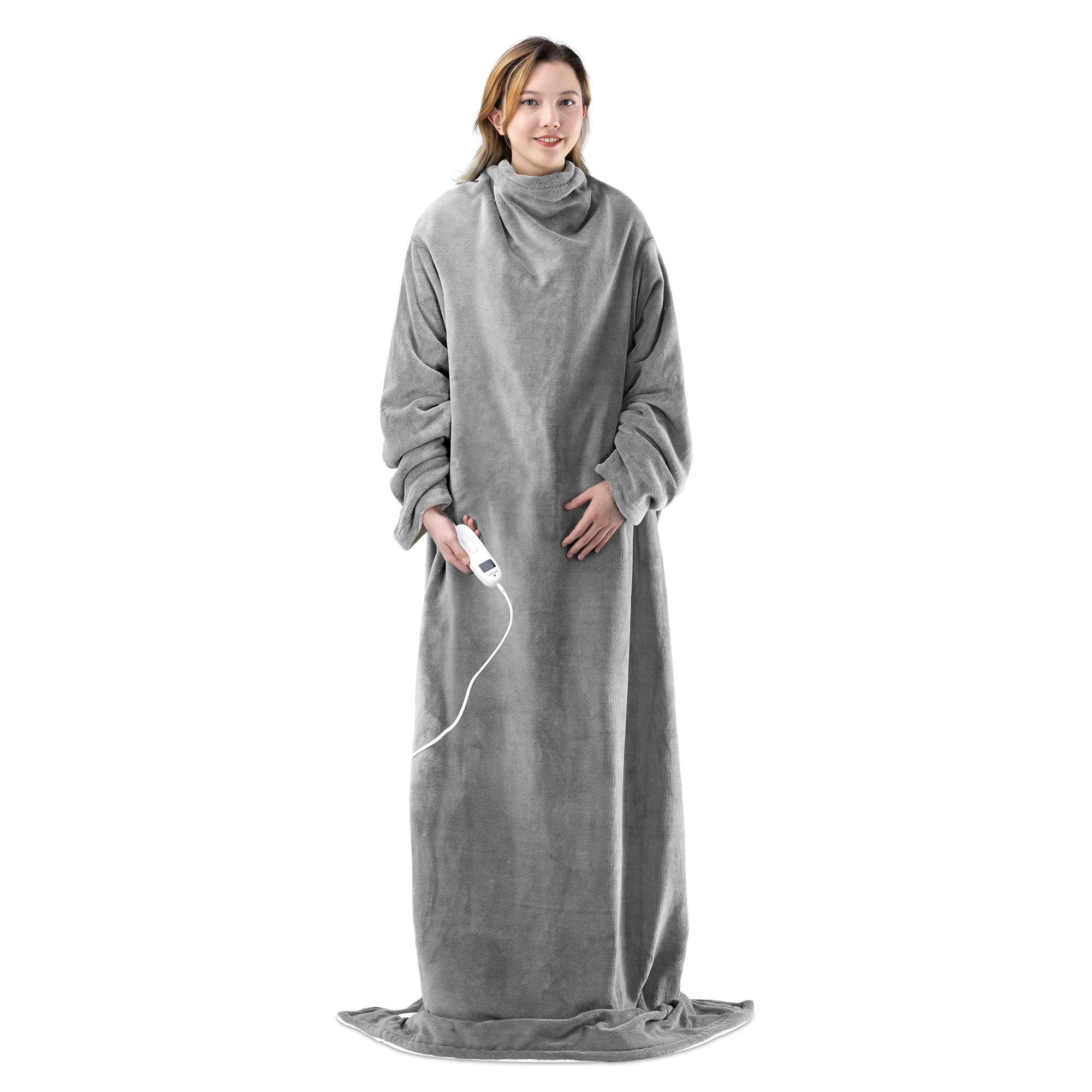 navaris-heizdecke-mit-rmeln-195x125cm-grau-creme-9-stufen image 1