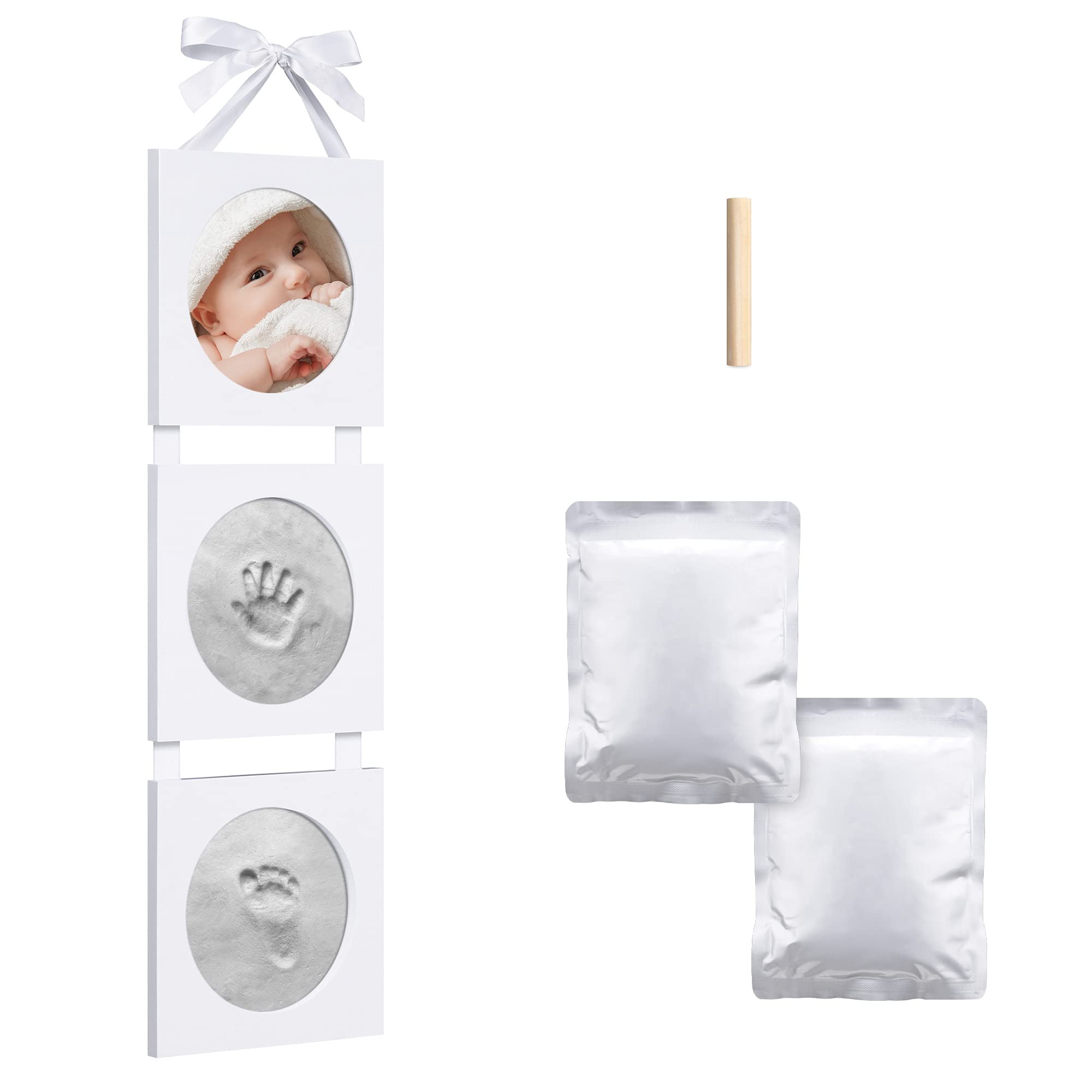 navaris-bilderrahmen-baby-handabdruck-set-gips-52x16-cm image 6