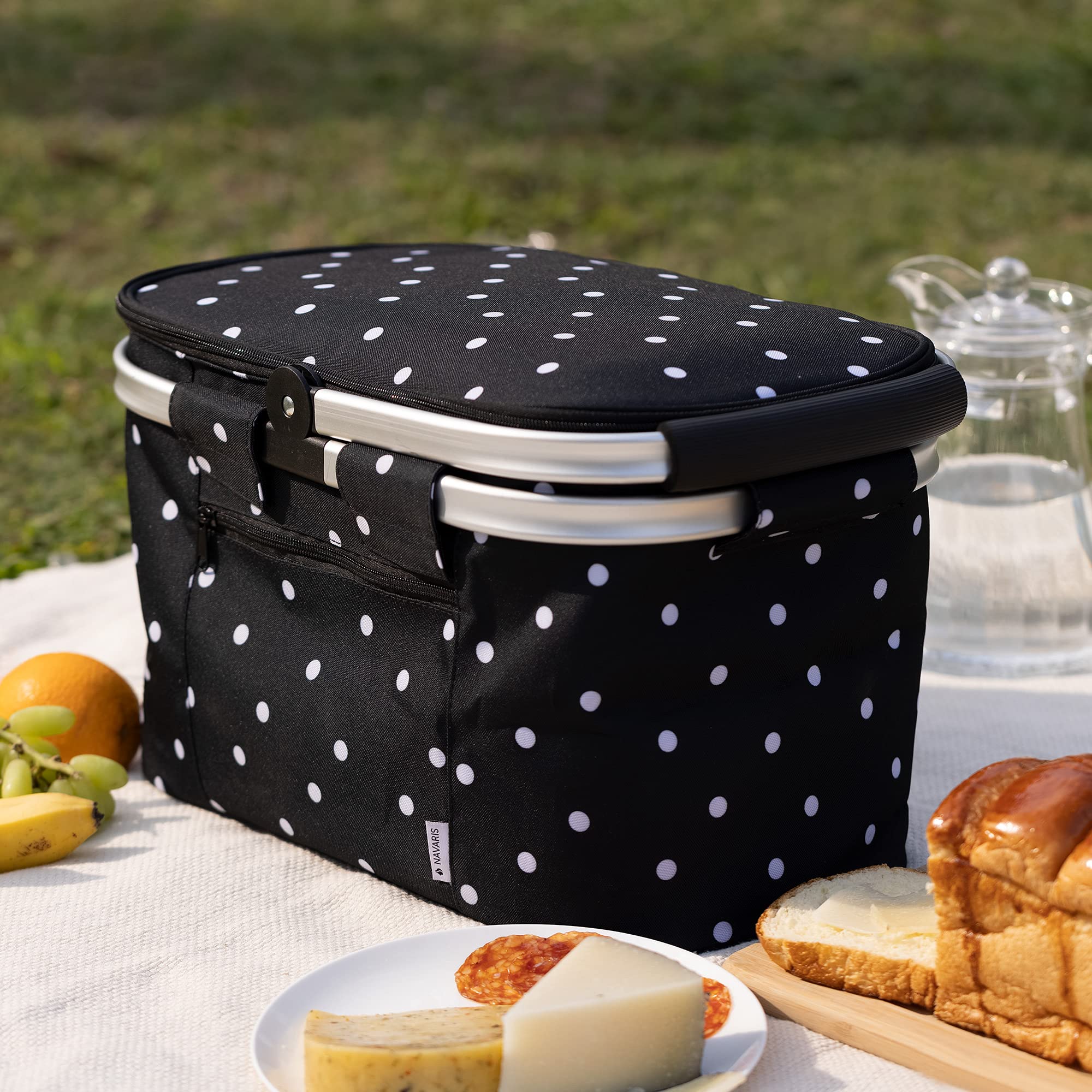 navaris-kitchen-thermo-einkaufskorb-27l-faltbar-schwarz-isoliert image 2