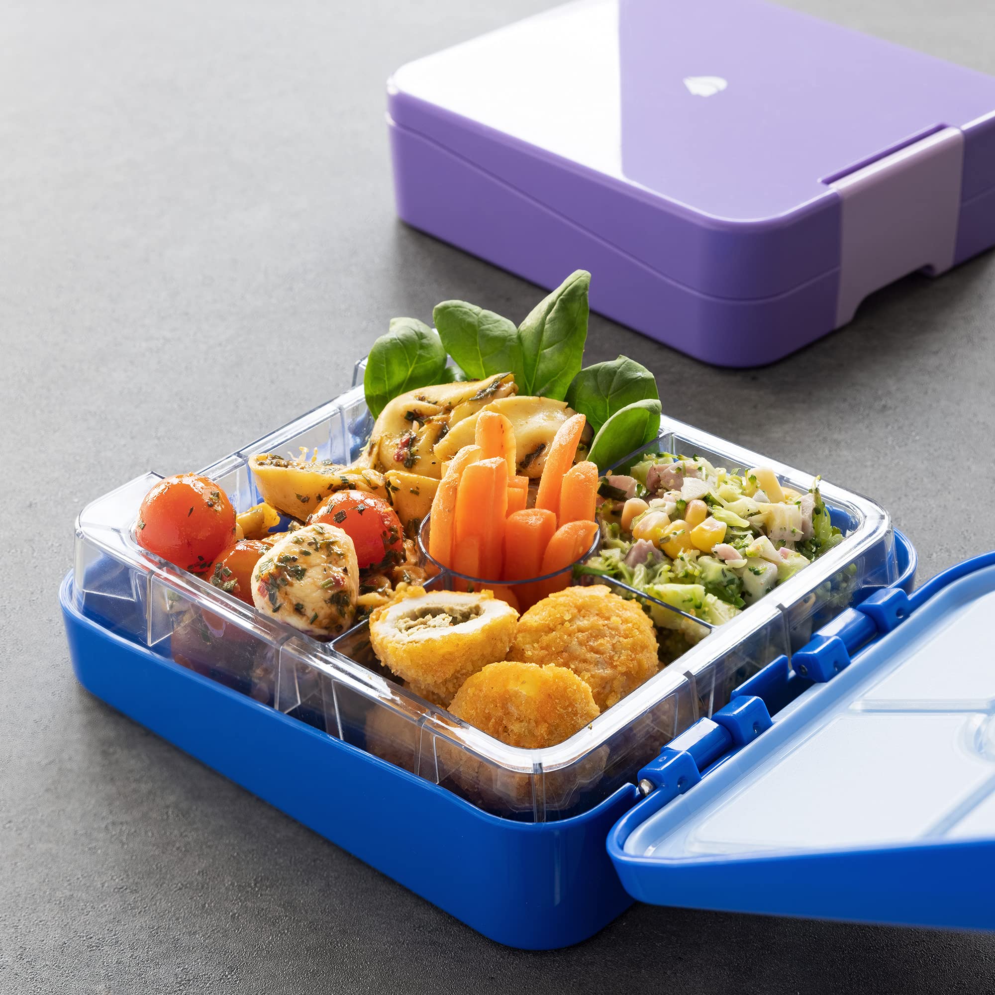 navaris-bento-box-brotdose-dunkelblau-mit-f-chern-auslaufsicher image 5