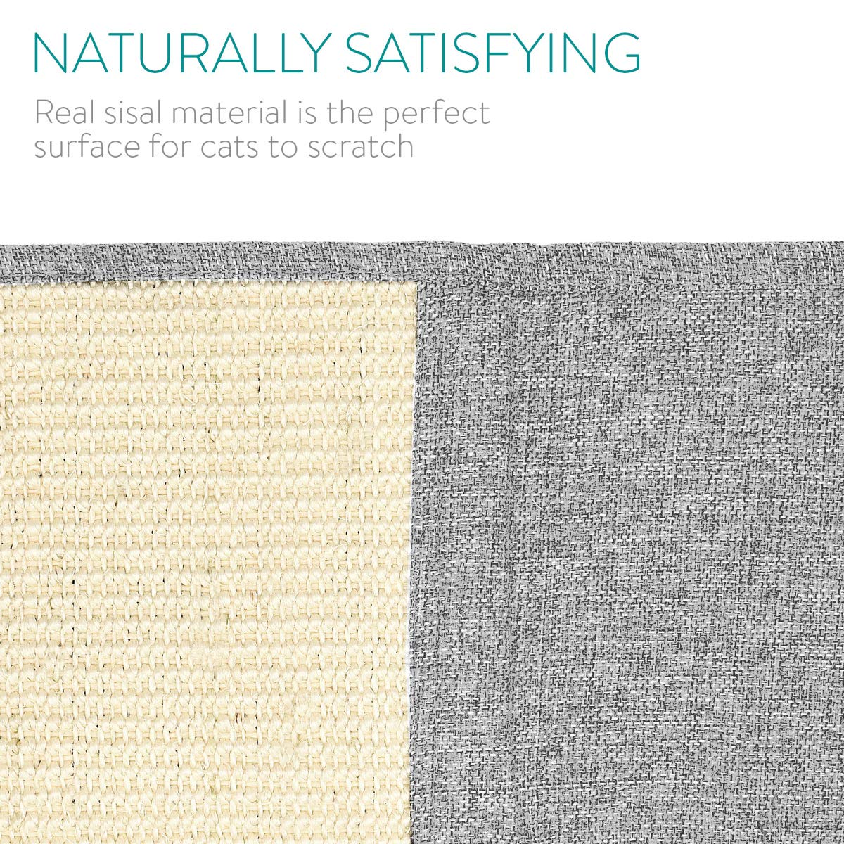 navaris-kratzmatte-katze-sisal-130x45-hellgrau-2er-set image 3