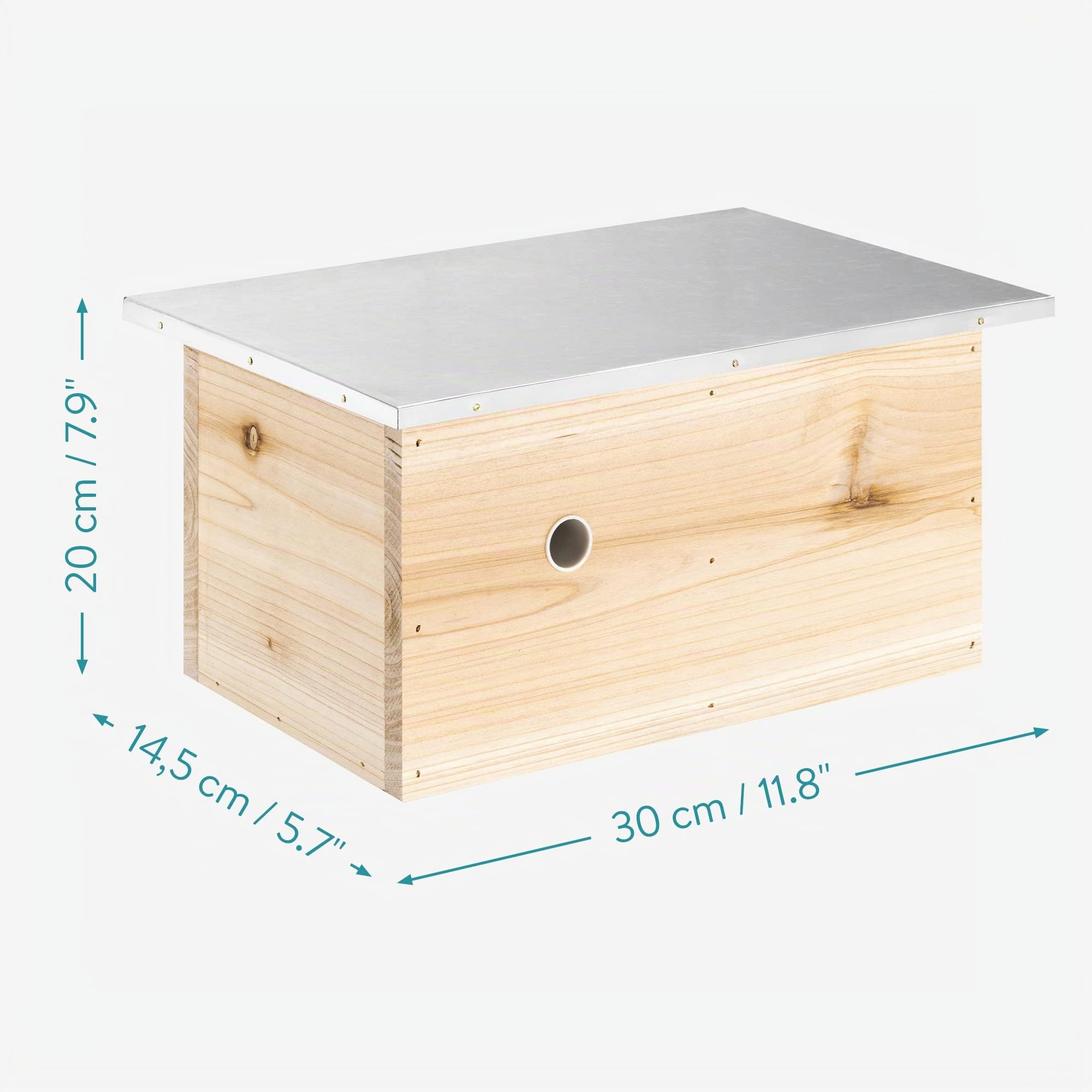 navaris-hummelhaus-holz-metall-30x20cm-vormontiert image 6
