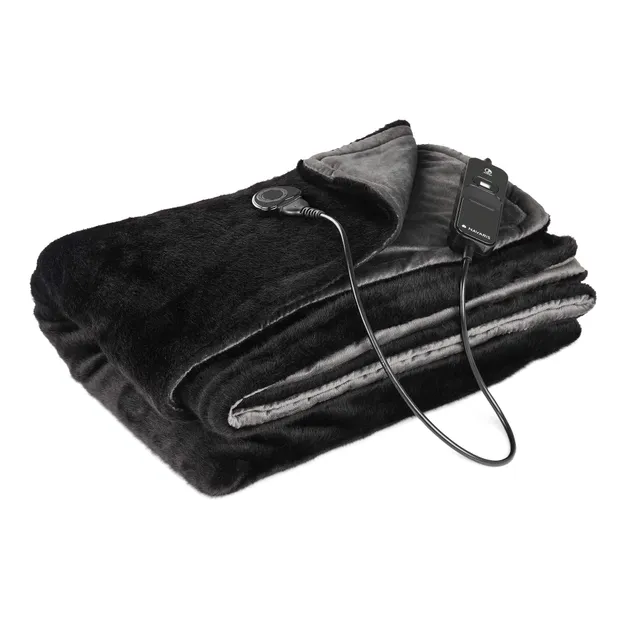 navaris-heizdecke-xxl-180x130cm-schwarz-grau-3-stufen image 1