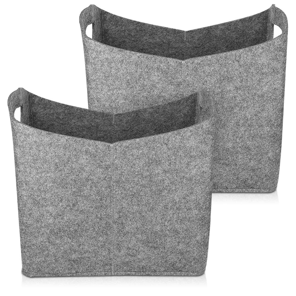 navaris-filzkorb-kaminholz-grau-40x23x39cm-2er-set image 8