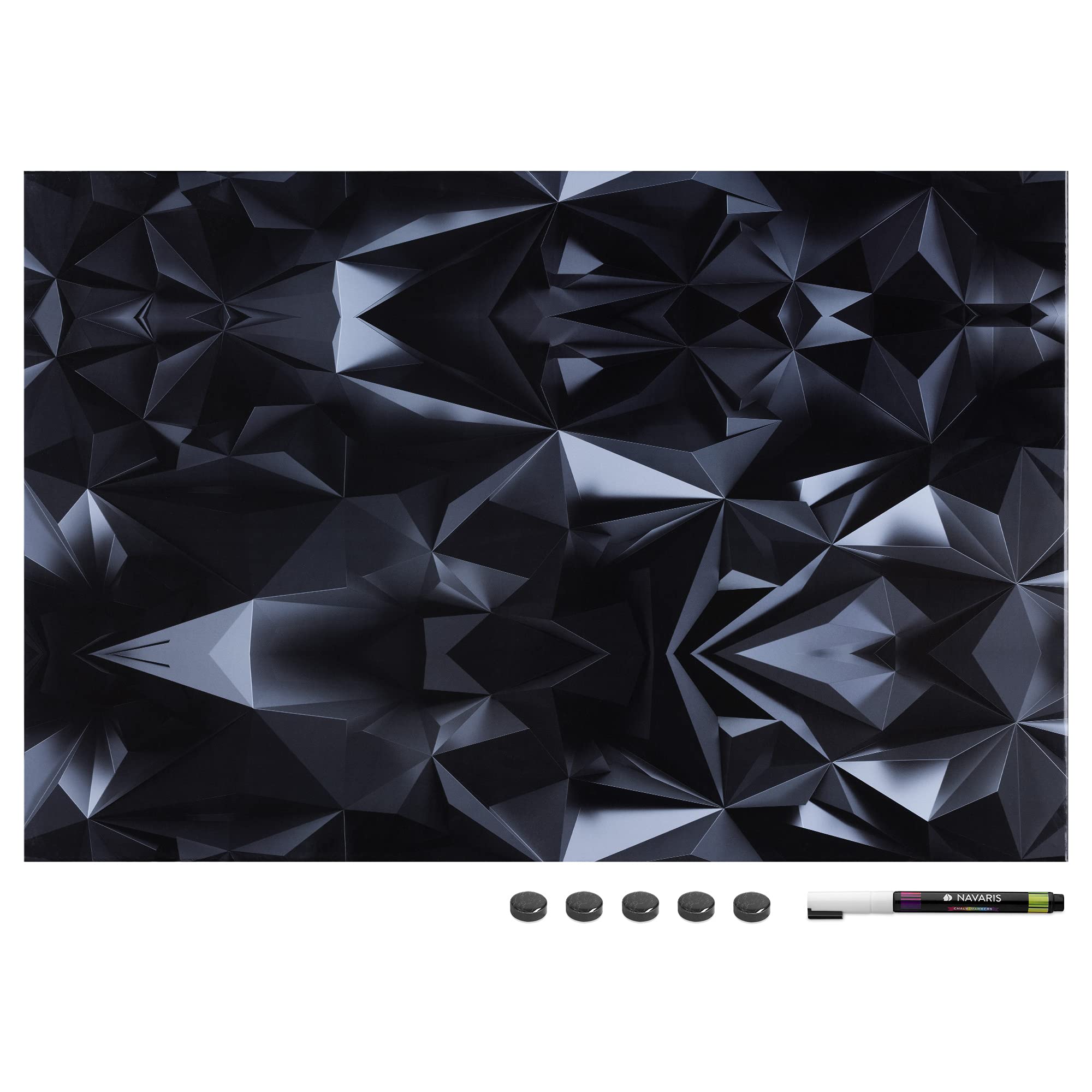 navaris-magnettafel-memoboard-60x40-magnetpinnwand-3d-dunkel image 6