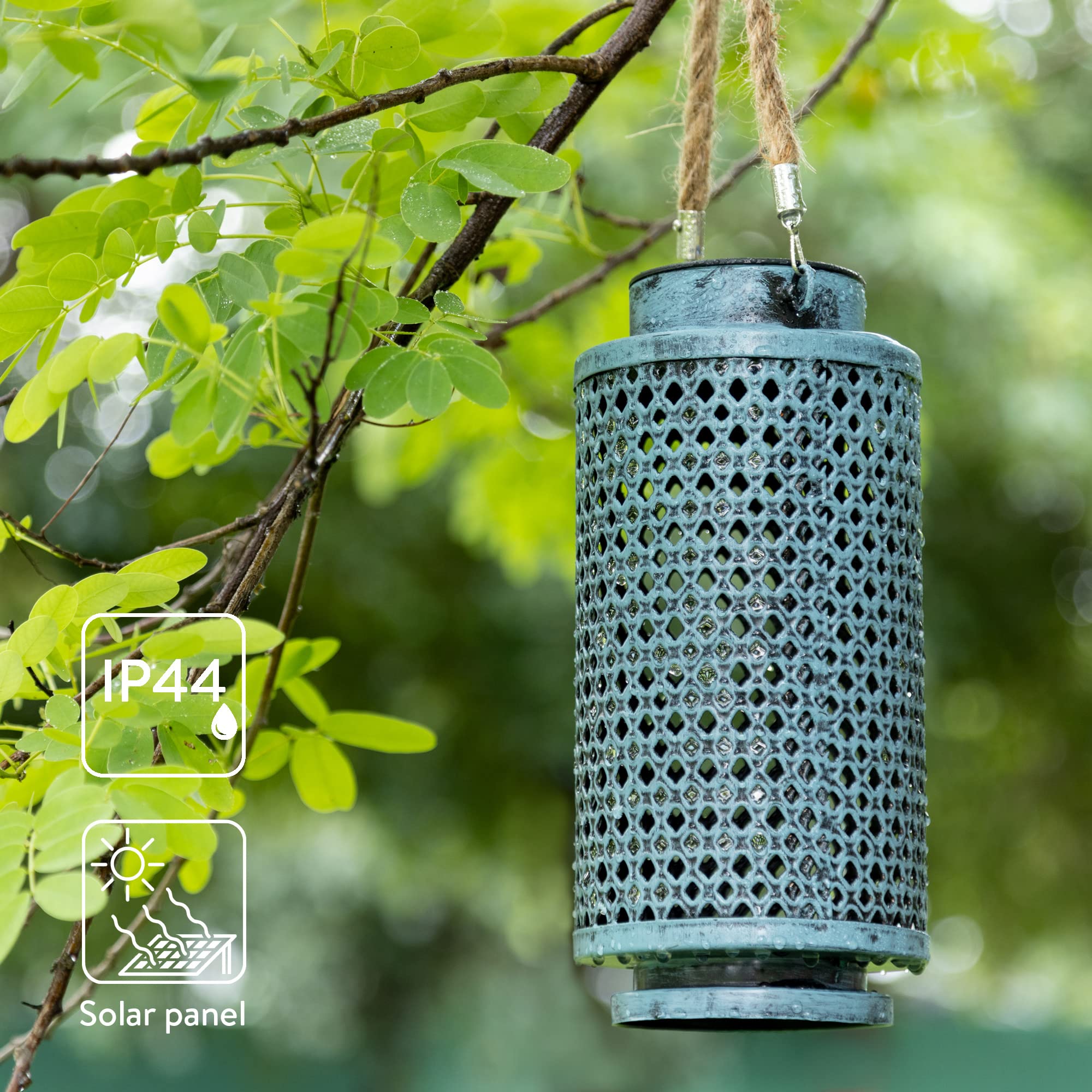 navaris-lighting-led-solarlaterne-garten-blau-ip44 image 3