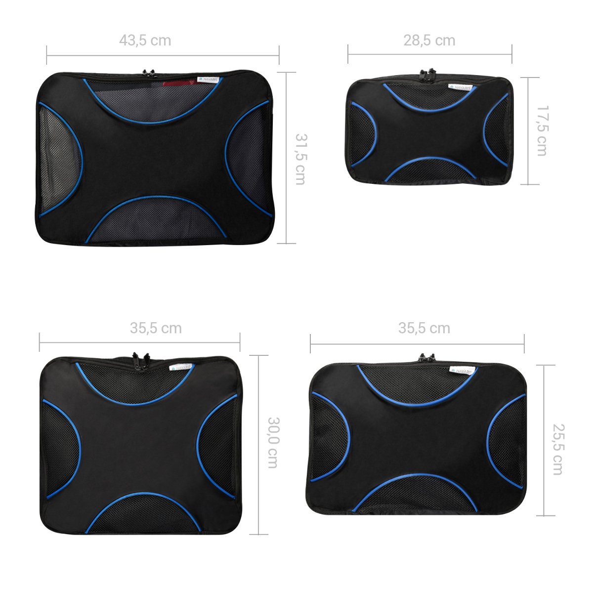 navaris-travel-packtaschen-9tlg-packing-cubes-schwarz-blau image 4