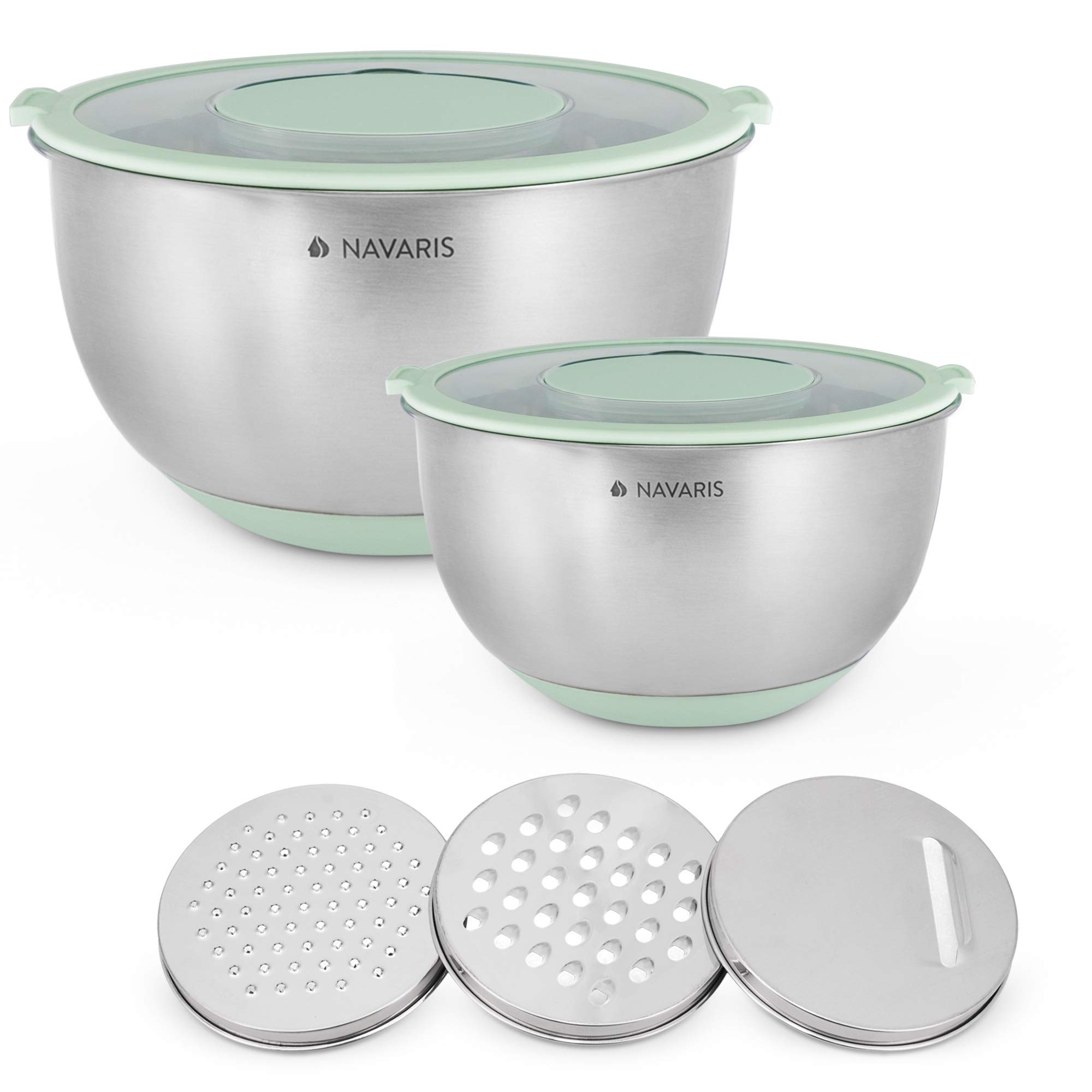 navaris-kitchen-edelstahl-r-hrsch-ssel-set-2x-mintgr-n-mit-deckel image 1