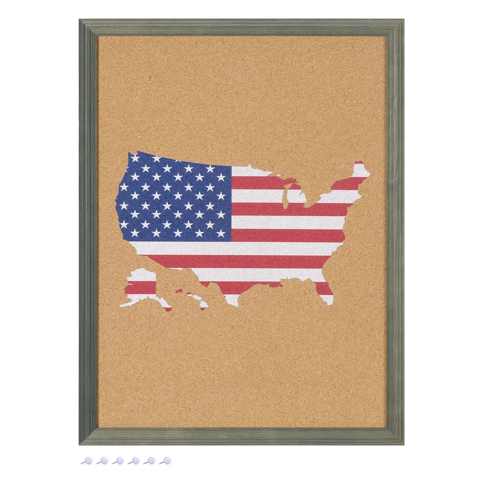 navaris-usa-karte-kork-pinwand-45x60-cm-vertikal-mit-holzrahmen image 1