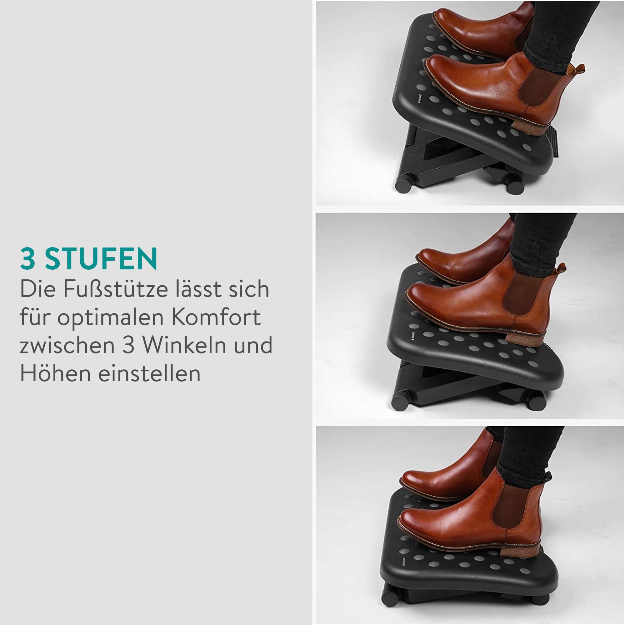navaris-office-hobby-fu-st-tze-h-henverstellbar-schwarz-mit-noppen image 4