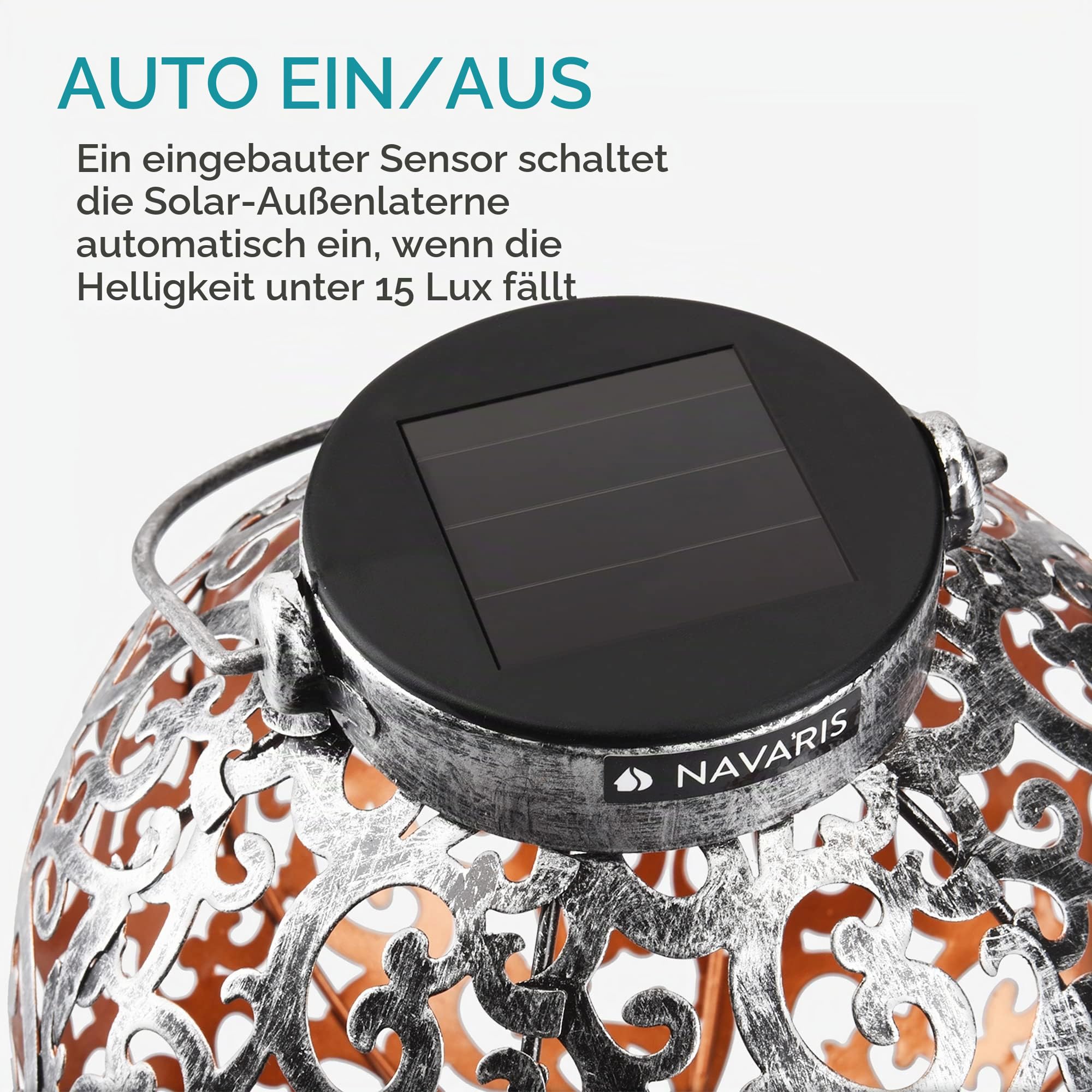 navaris-lighting-led-solarlaterne-metall-16-cm-silber image 4