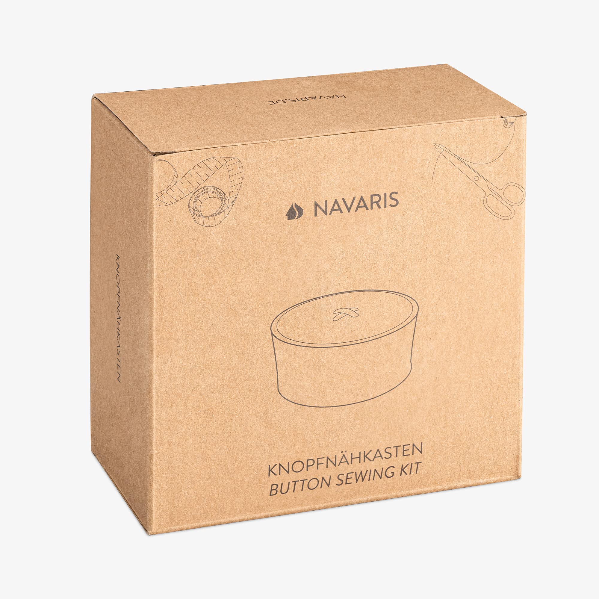 navaris-n-hset-52-teile-knopf-box-mit-garn-nadeln-schere image 7