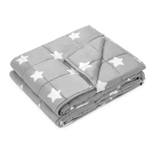 navaris-living-gewichtsdecke-135x200-4-8kg-baumwolle-sterne image 1
