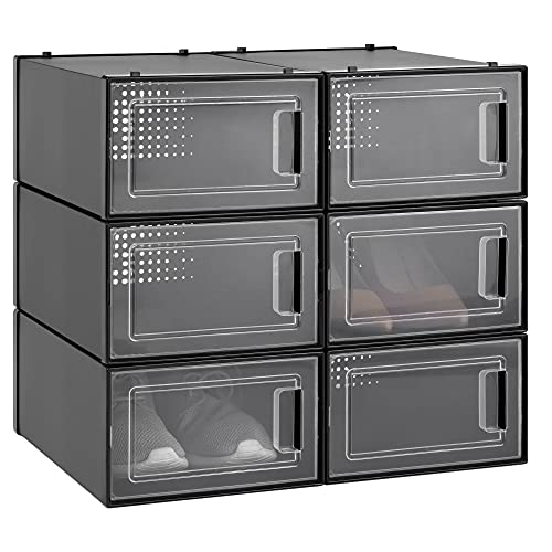 navaris-living-schuhbox-6er-set-transparent-stapelbar image 7