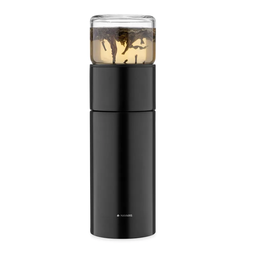 navaris-kitchen-teeflasche-300ml-edelstahl-glas-mit-sieb image 1