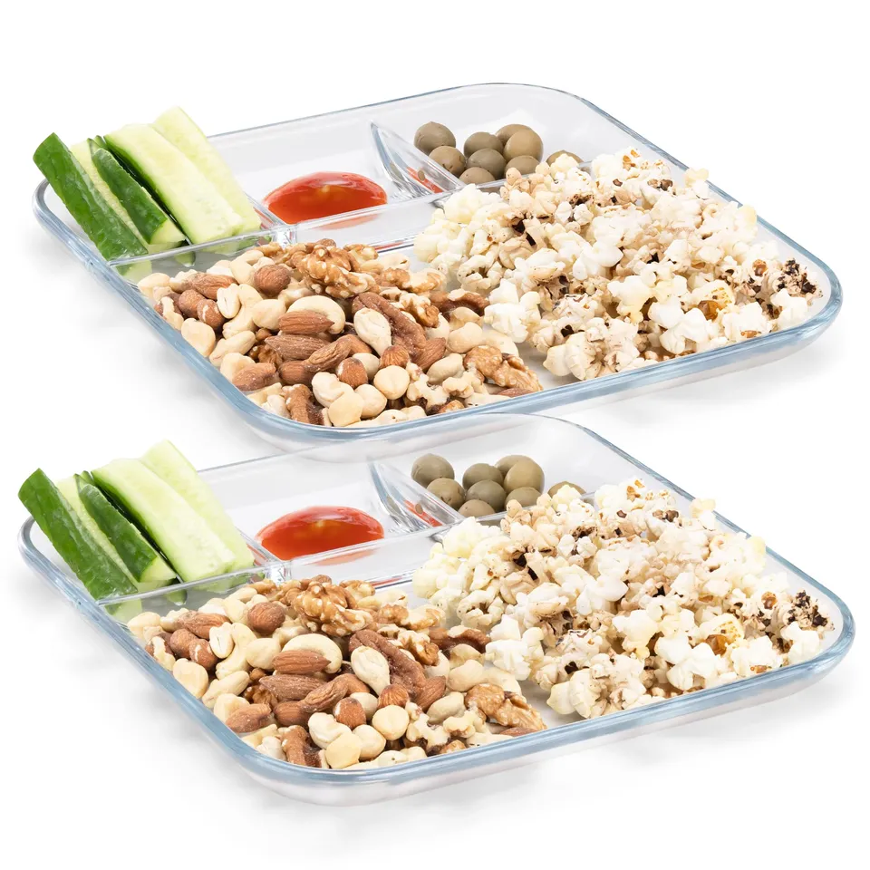 navaris-portionsteller-glas-2er-set-mit-unterteilung image 1