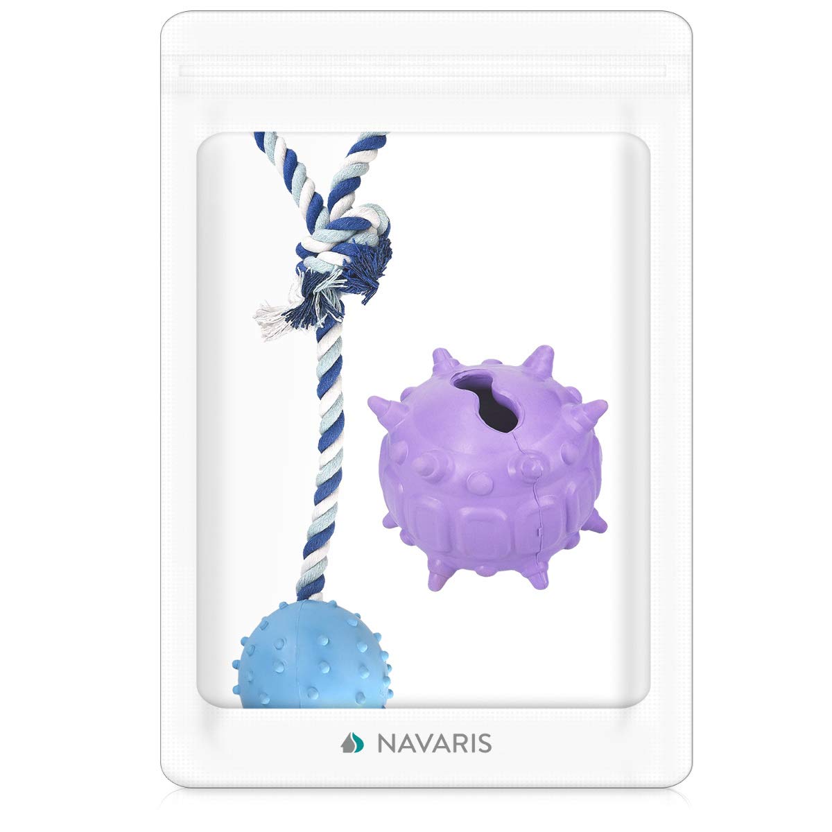 navaris-animals-hundeball-set-snackball-naturkautschuk image 7