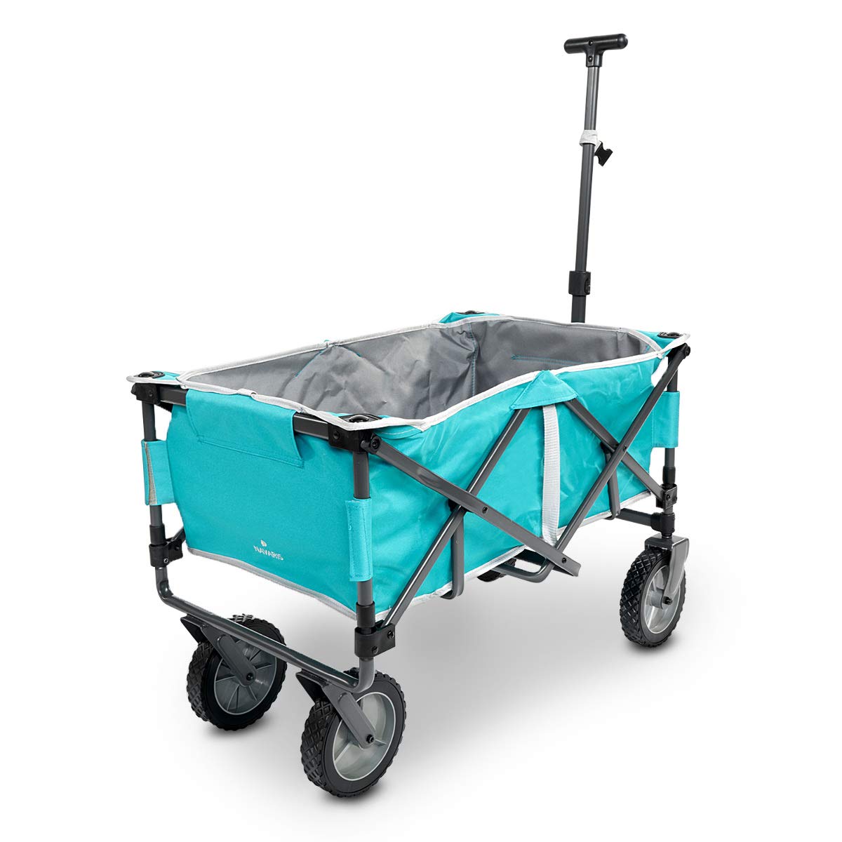 navaris-garden-bollerwagen-faltbar-85l-grau-petrol-50kg image 1