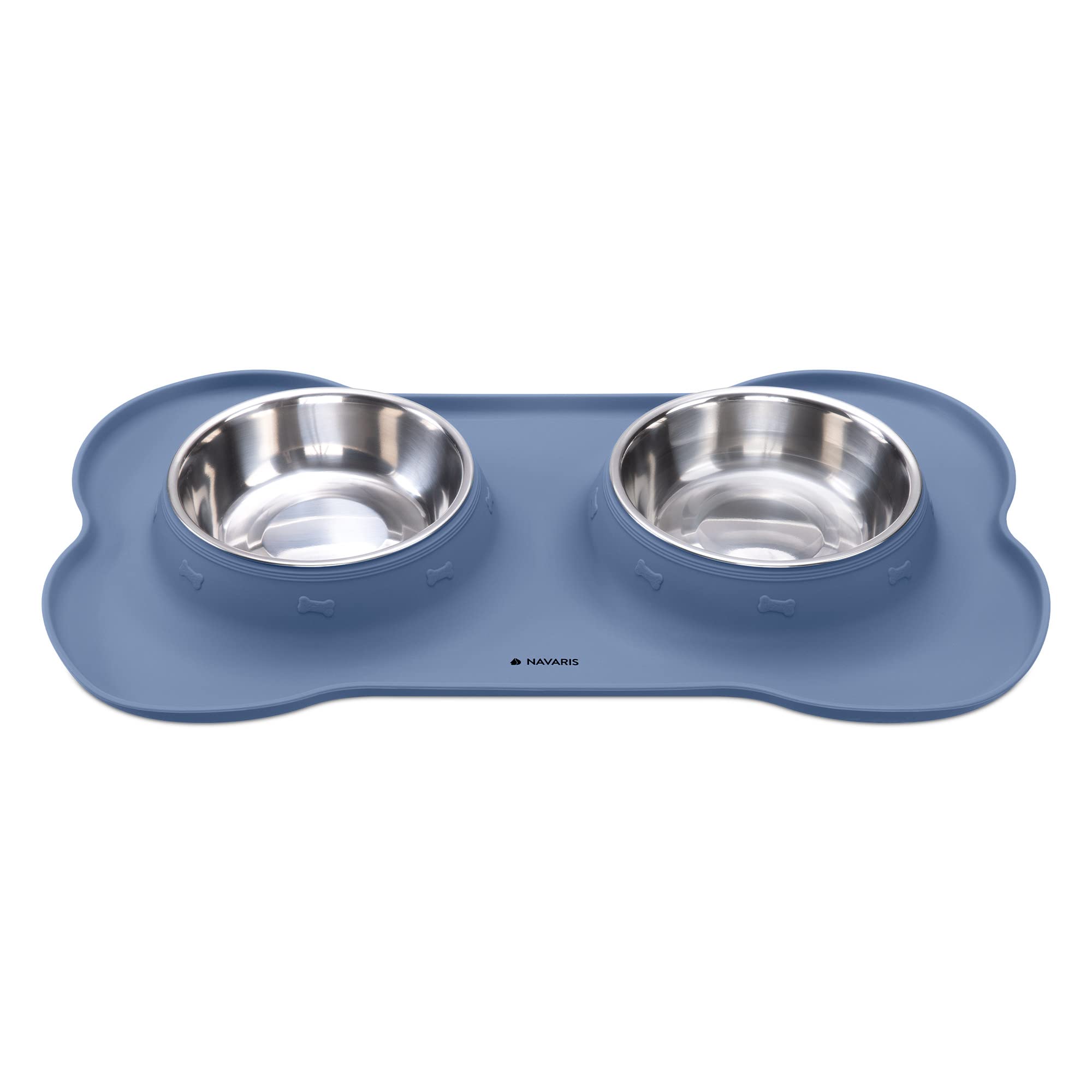 navaris-animals-fressnapf-set-edelstahl-2x400ml-silikonmatte-2 image 7