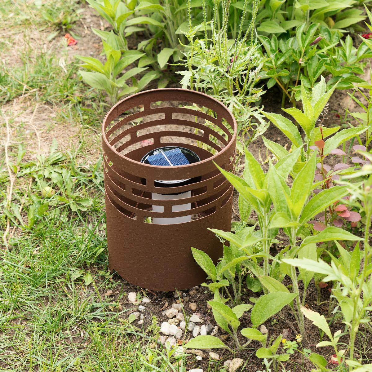 navaris-lighting-led-solar-feuerstelle-braun-gartenleuchte-25cm image 3