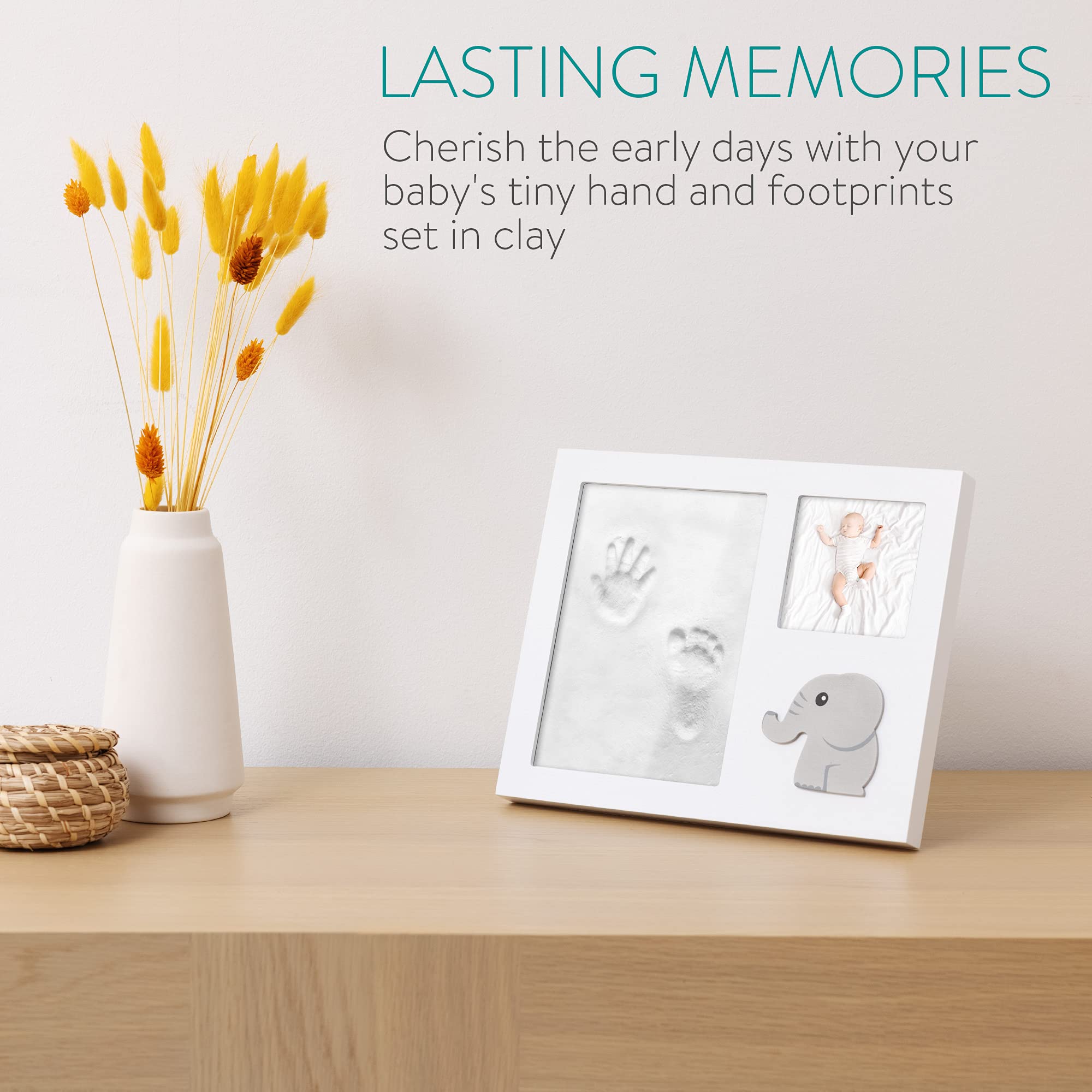navaris-baby-bilderrahmen-handabdruck-elefant-26-5-cm image 2