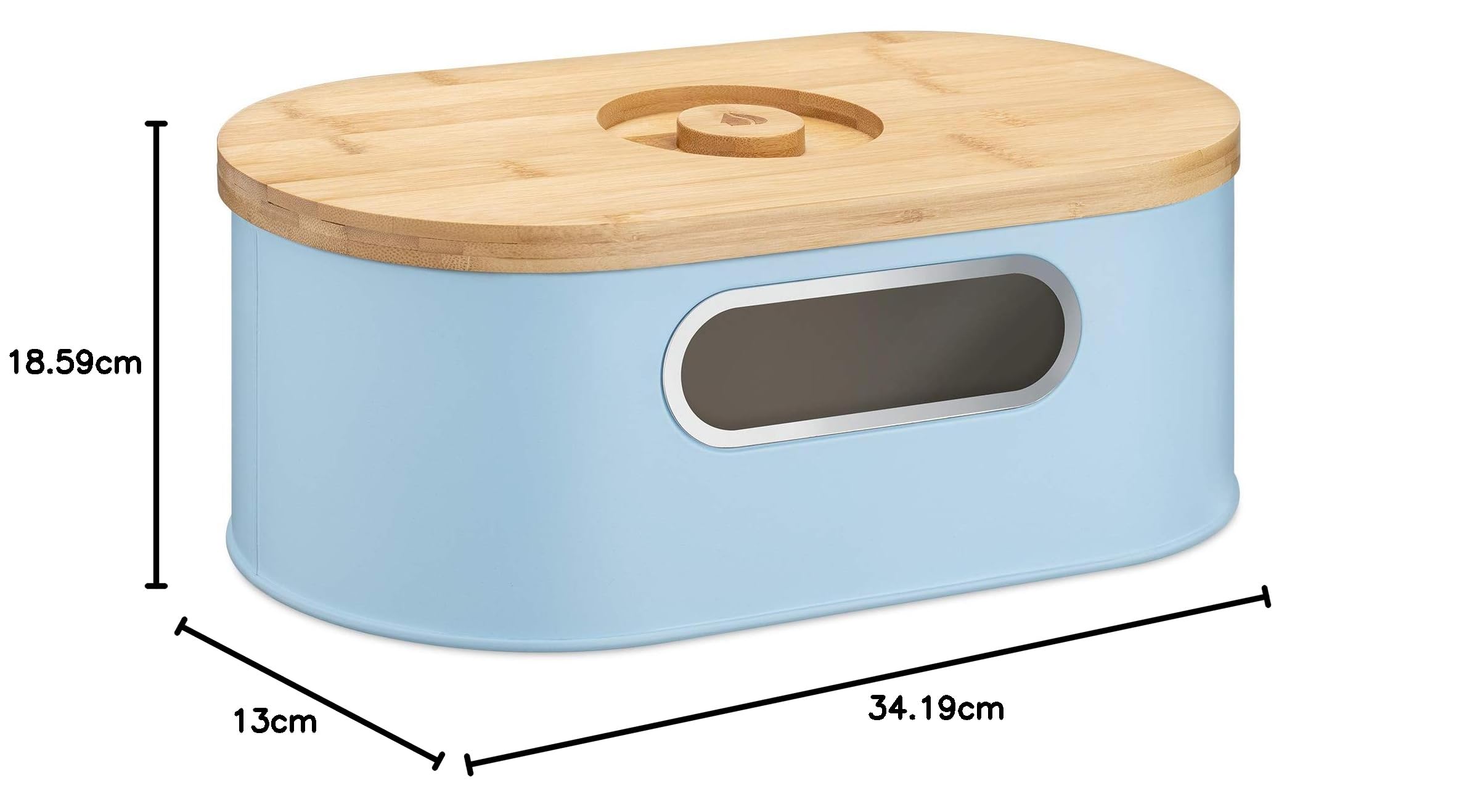 navaris-kitchen-brotkasten-blau-mit-bambusdeckel-schneidebrett image 8
