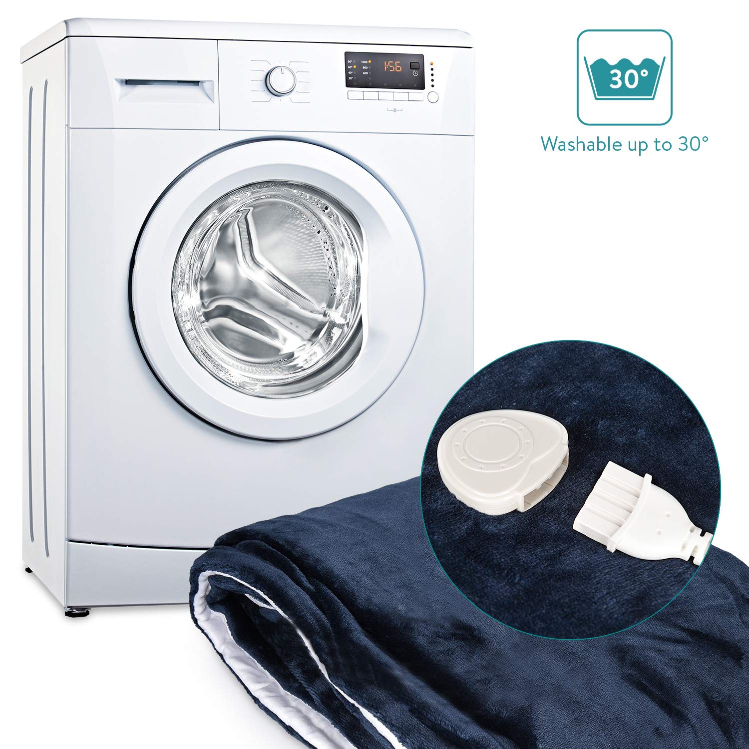 navaris-xxl-heizdecke-180x130-dunkelblau-abschaltautomatik image 4