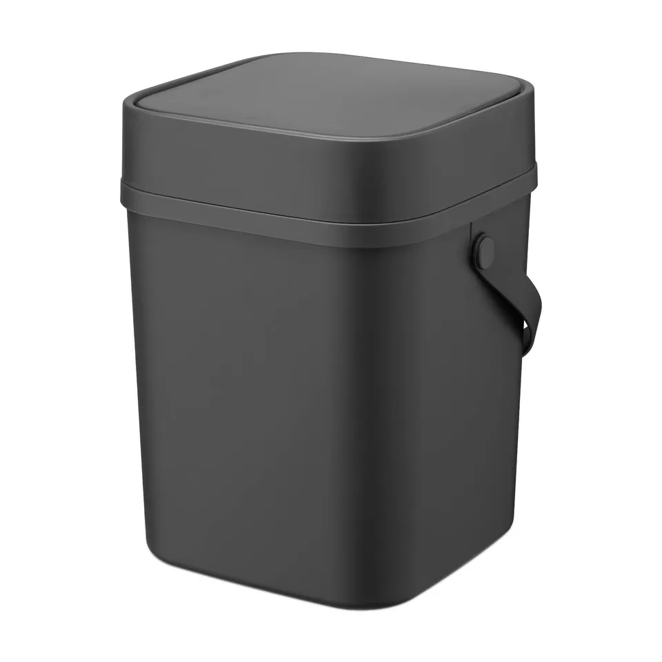 navaris-m-lleimer-12-liter-kosmetikeimer-grau-mit-druckdeckel image 1