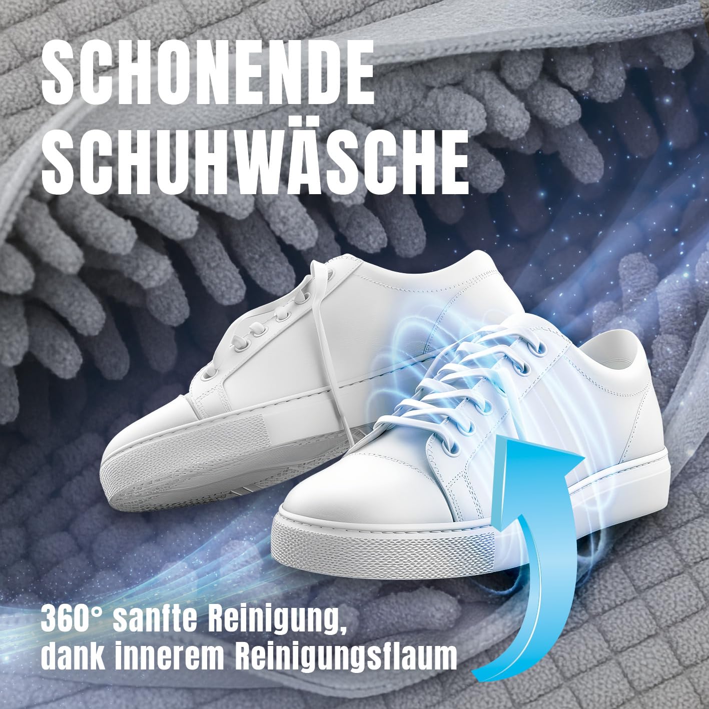 cleanmaxx-reinigungsutensilien-schuhwaschbeutel-sneaker-grau image 4