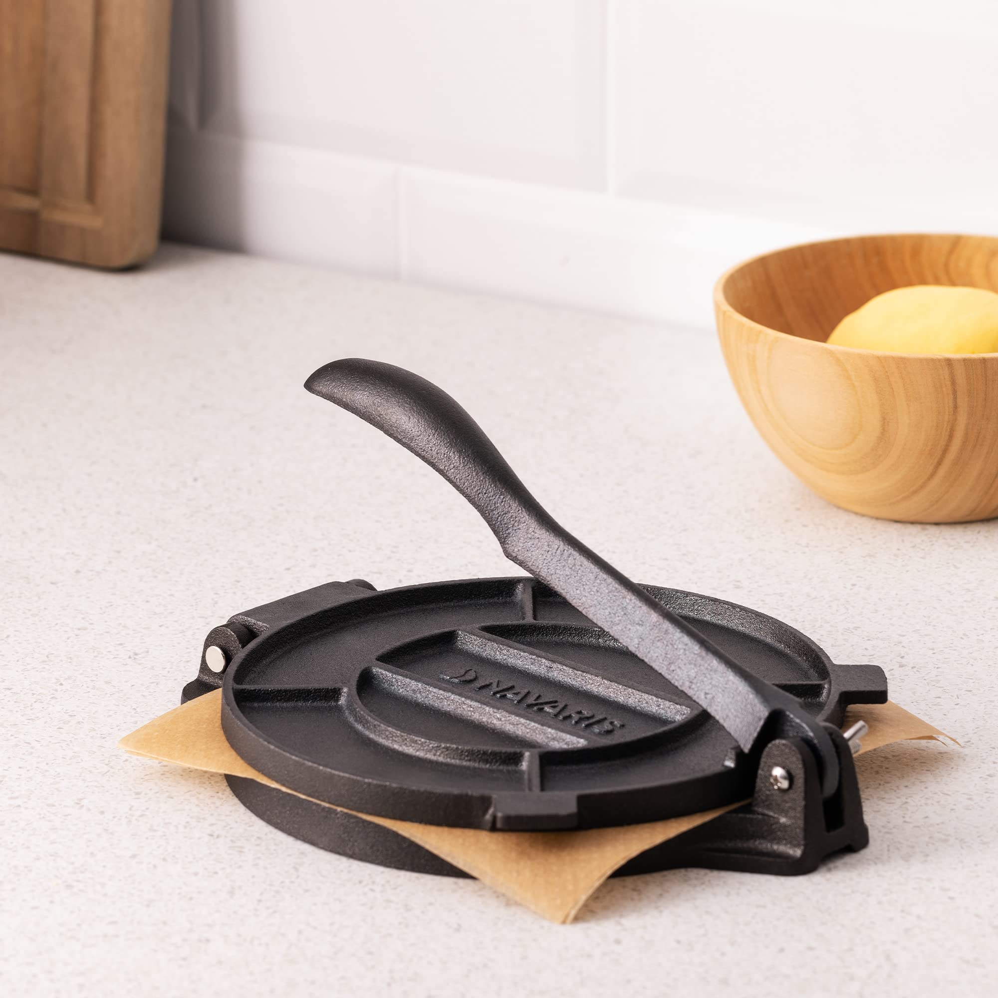 navaris-kitchen-tortilla-presse-gusseisen-20-cm-teigpresse image 2
