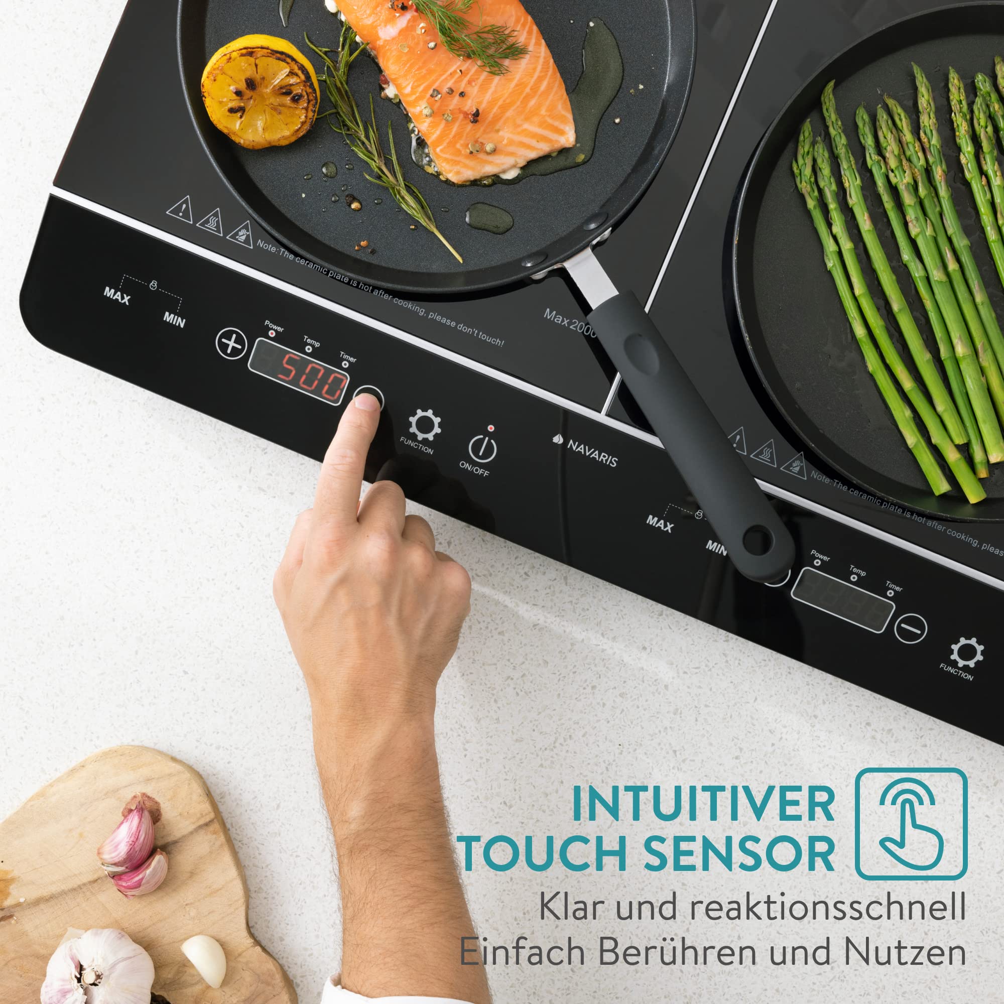 navaris-kitchen-induktionskochfeld-2-platten-3500w-mobil image 2