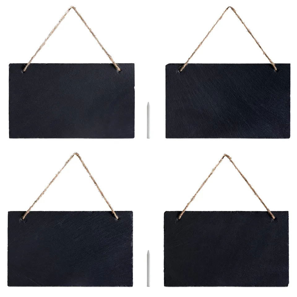 navaris-schiefer-kreidetafel-4er-set-25x15cm-mit-kreide-zum-aufh-ngen image 1