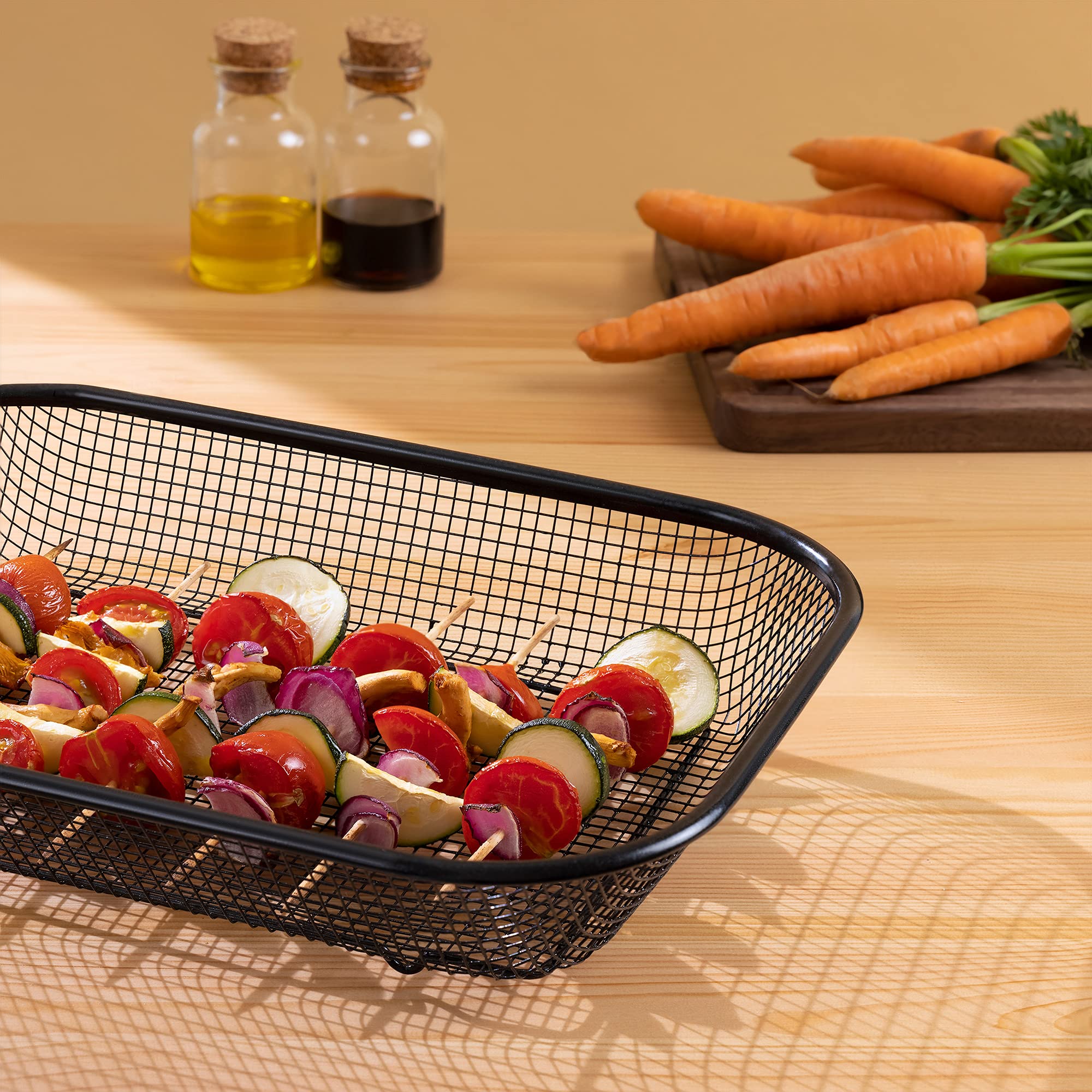 navaris-kitchen-grillkorb-backofen-37x27-5x7-cm-antihaft-edelstahl image 2