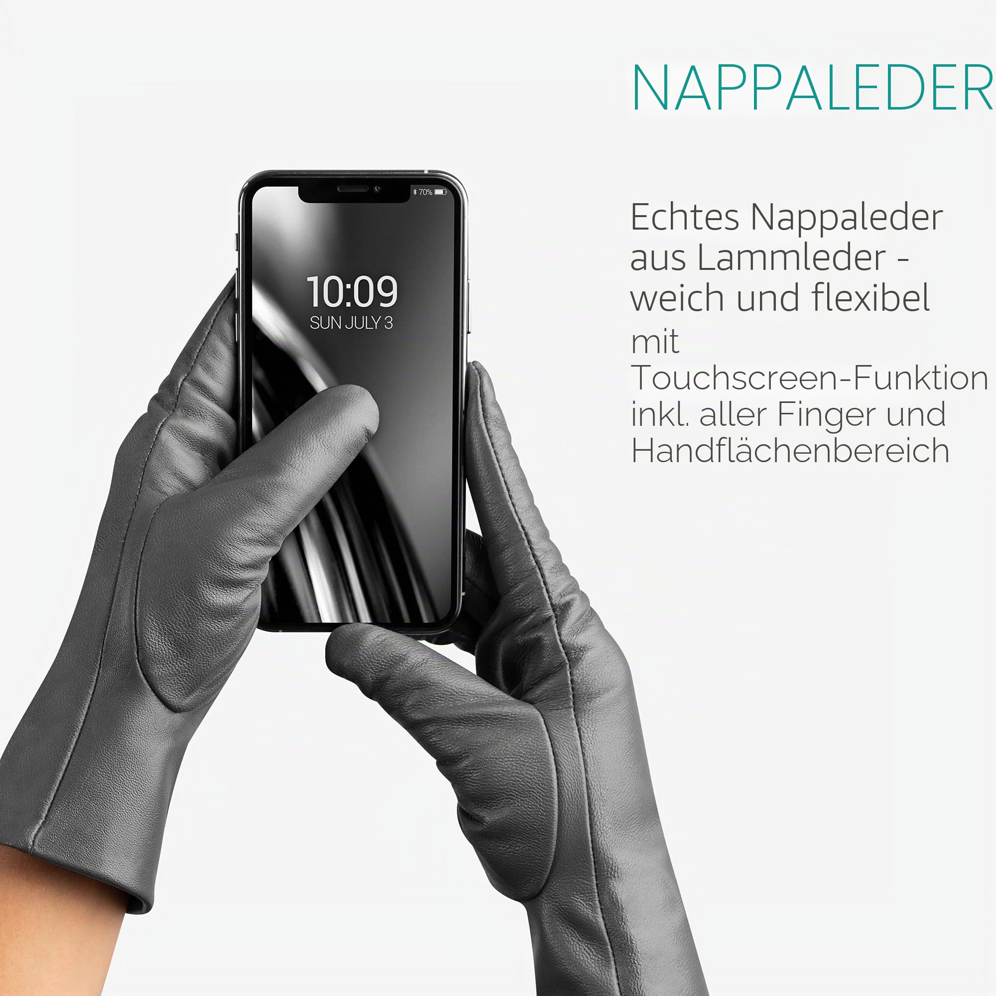 navaris-touchscreen-lederhandschuhe-damen-lammleder-schwarz-s image 3