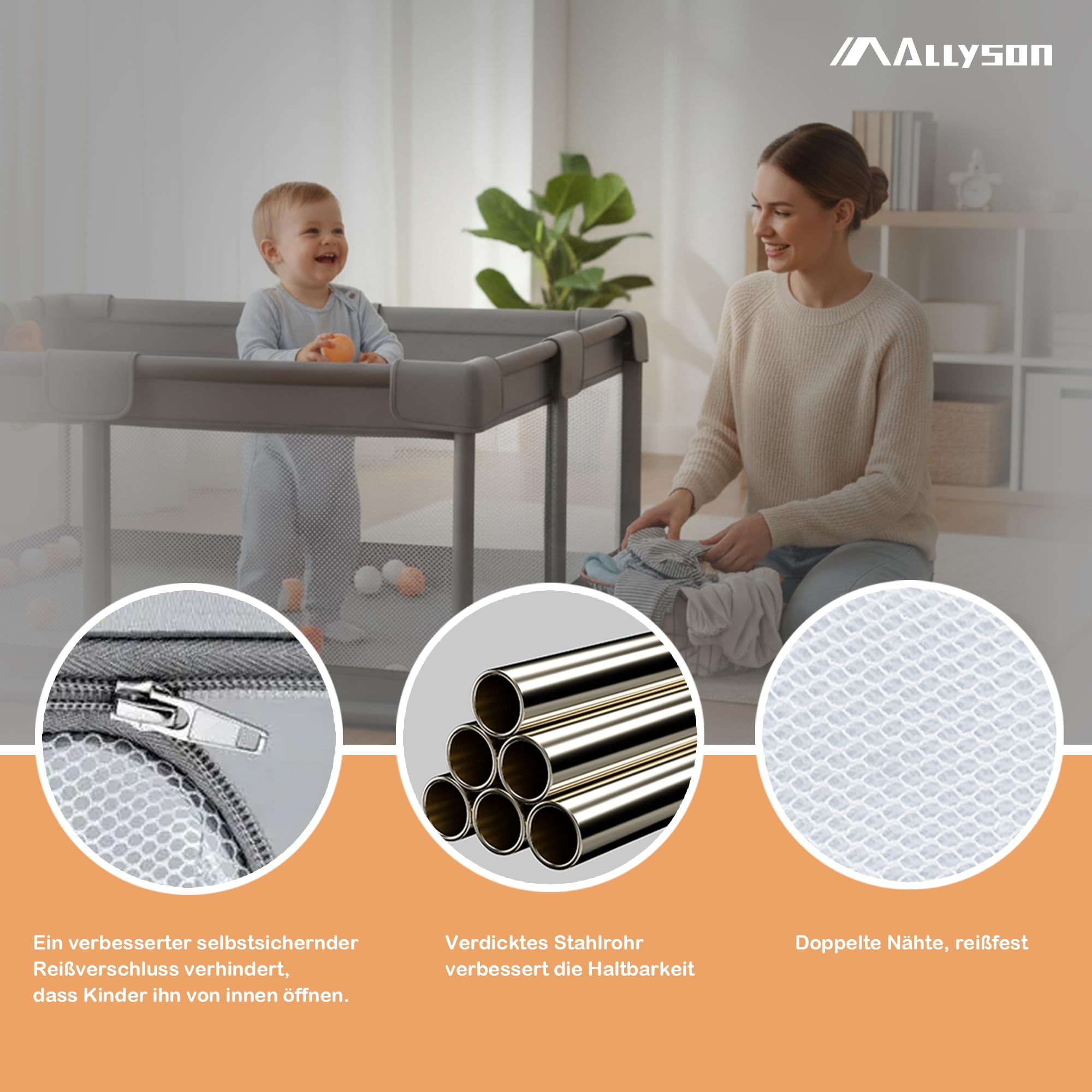 allyson-baby-laufstall-130x130cm-dunkelgrau-matte image 7